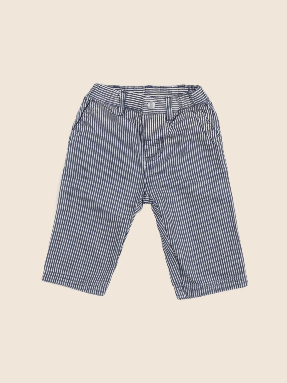 Petit Bateau - pantalon bleu - 6 mois