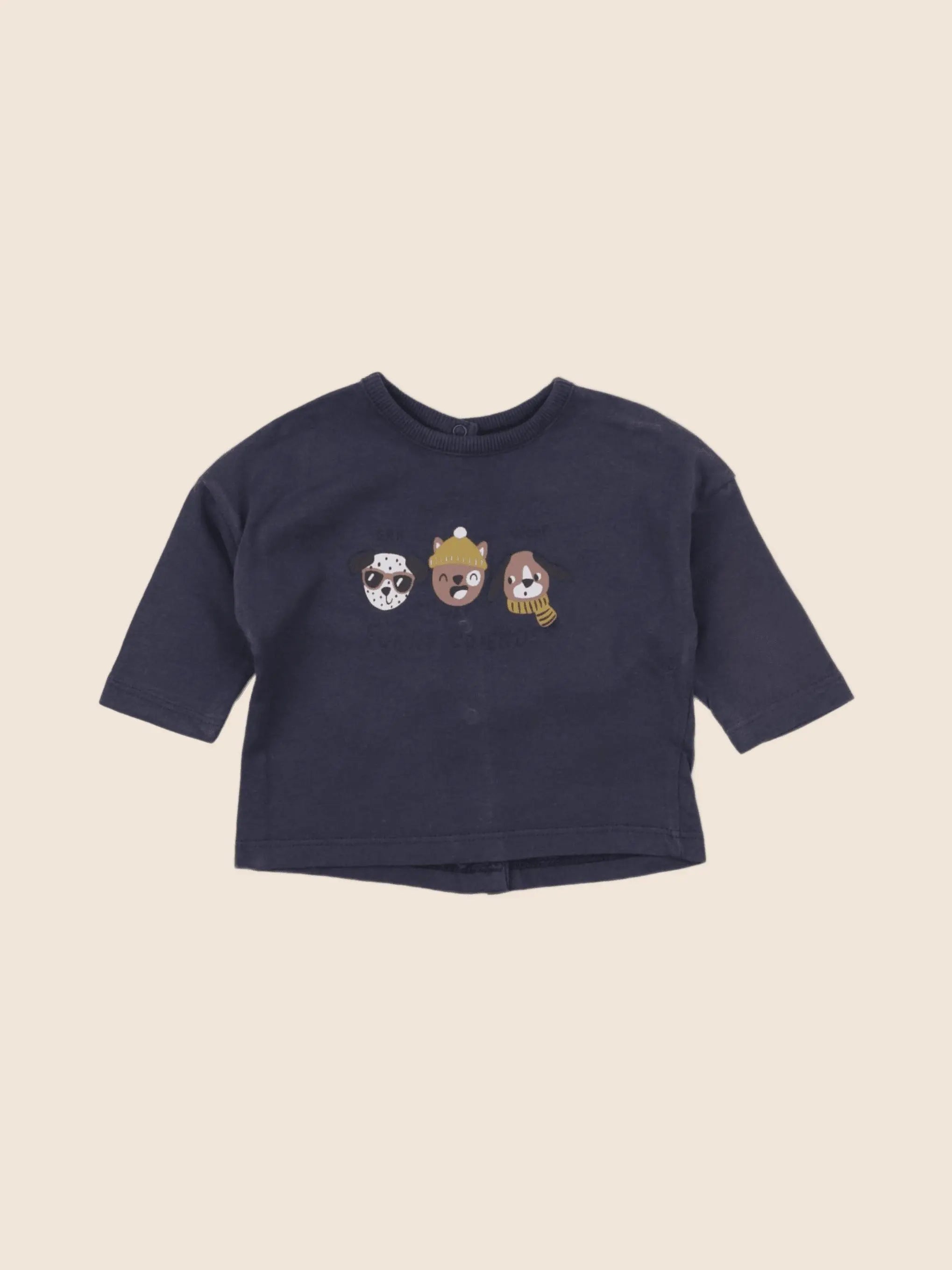 Vertbaudet - tee-shirt bleu - 3 mois