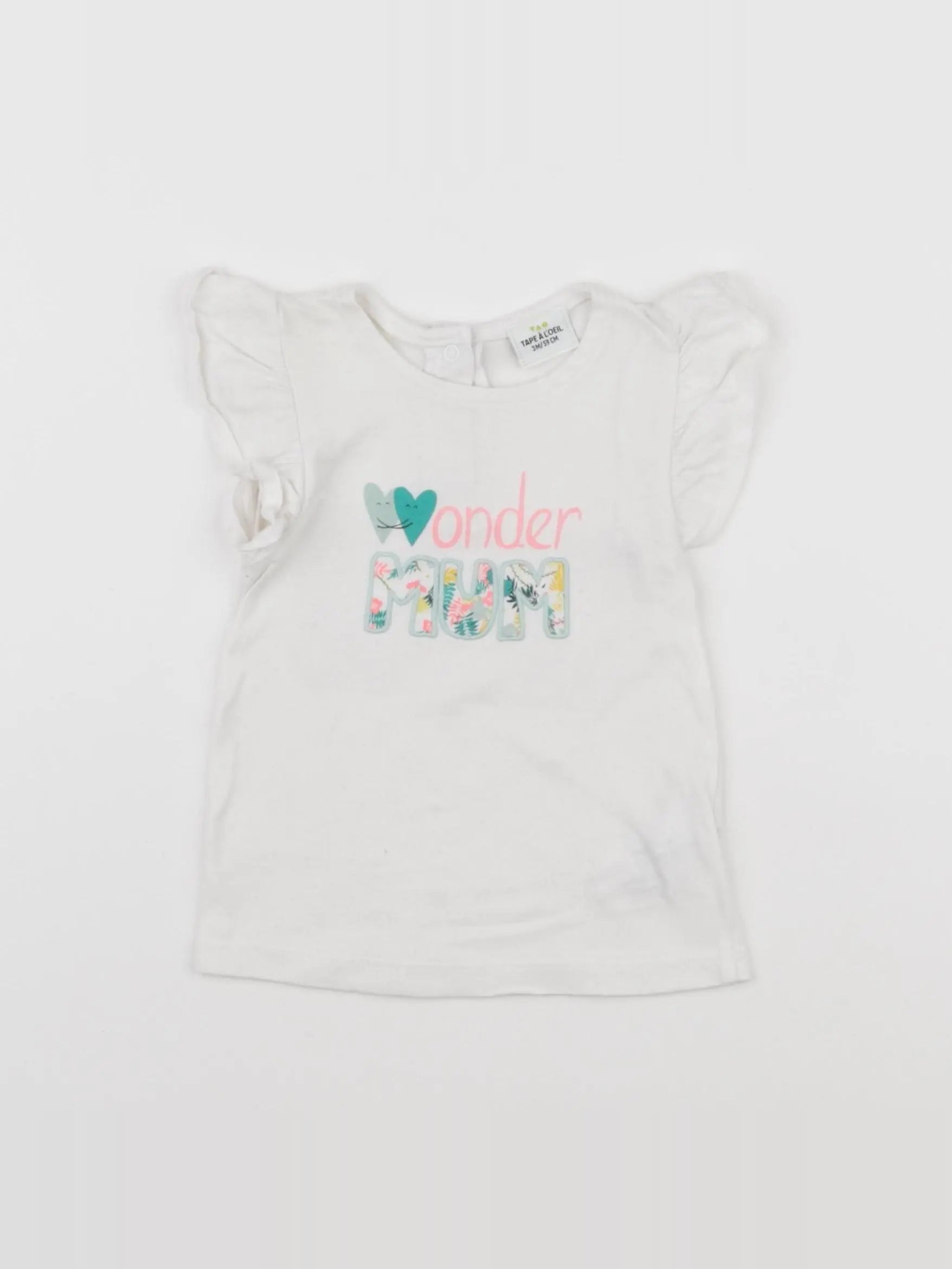 Tape à l'oeil - tee-shirt blanc - 3 mois