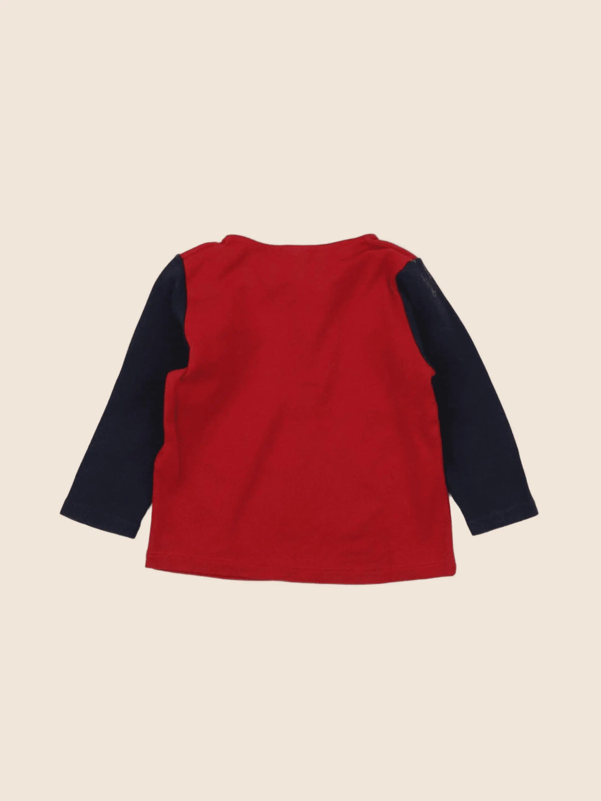 Petit Bateau - polo bleu, rouge - 12 mois