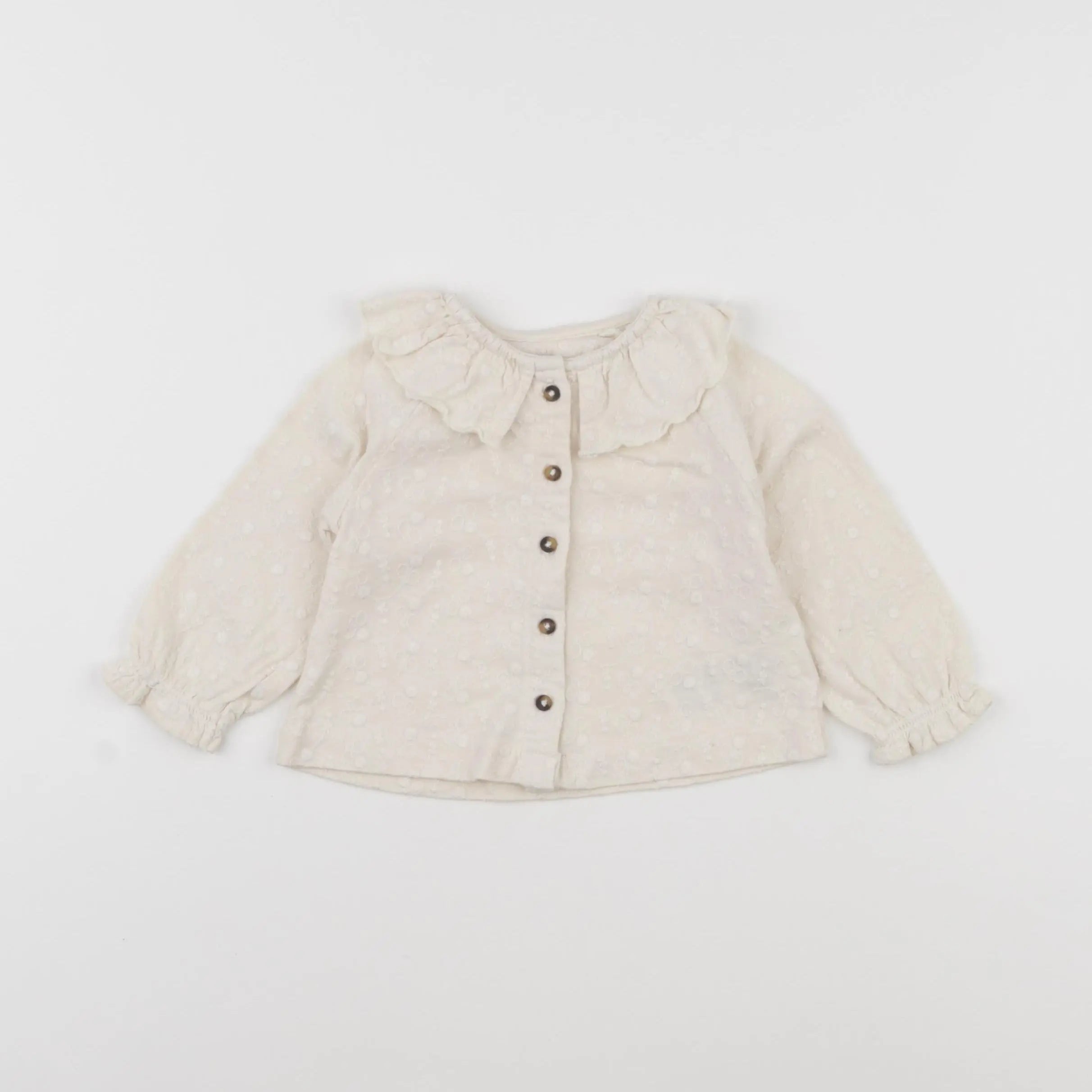 Vertbaudet - blouse blanc - 9 mois