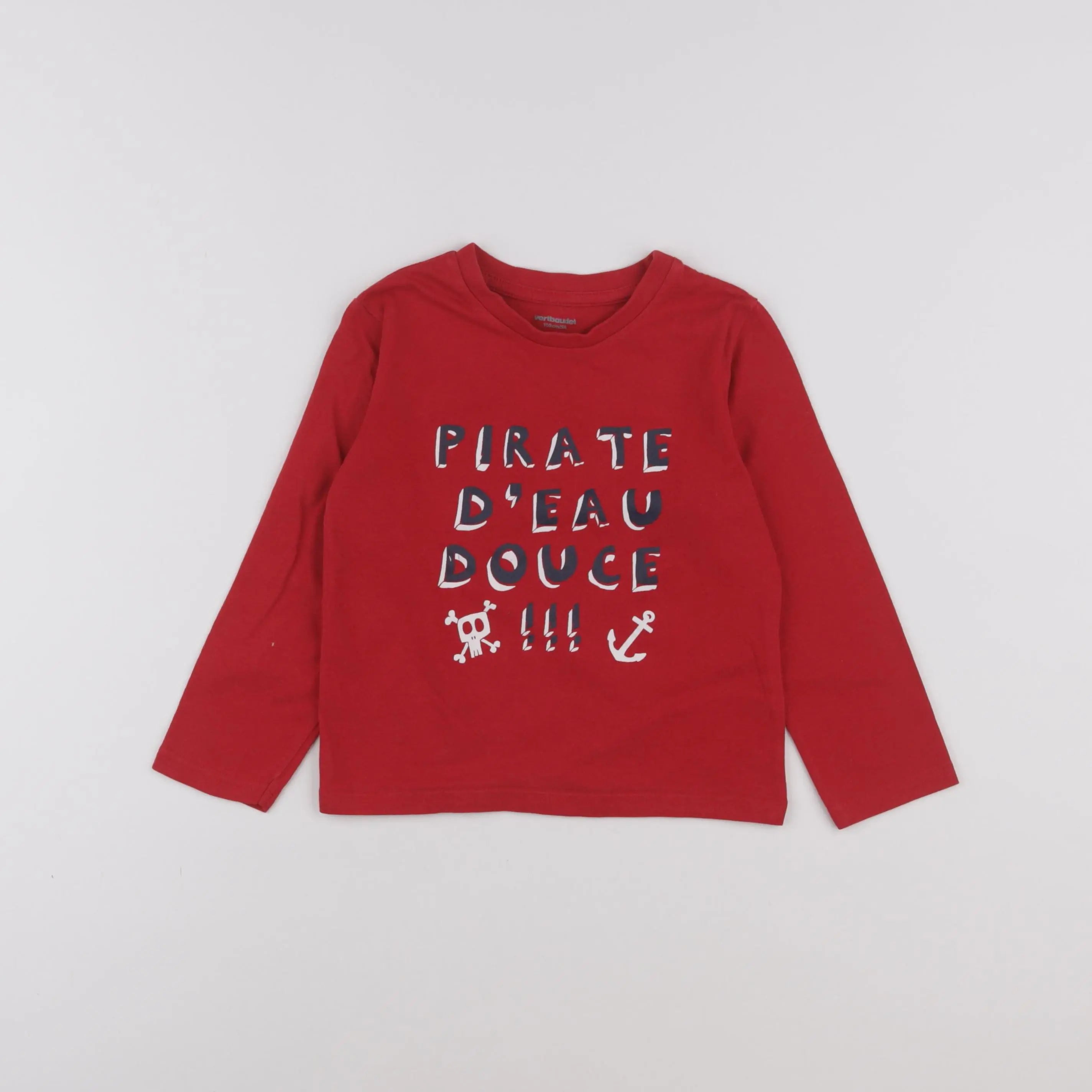 Vertbaudet - tee-shirt rouge - 5 ans