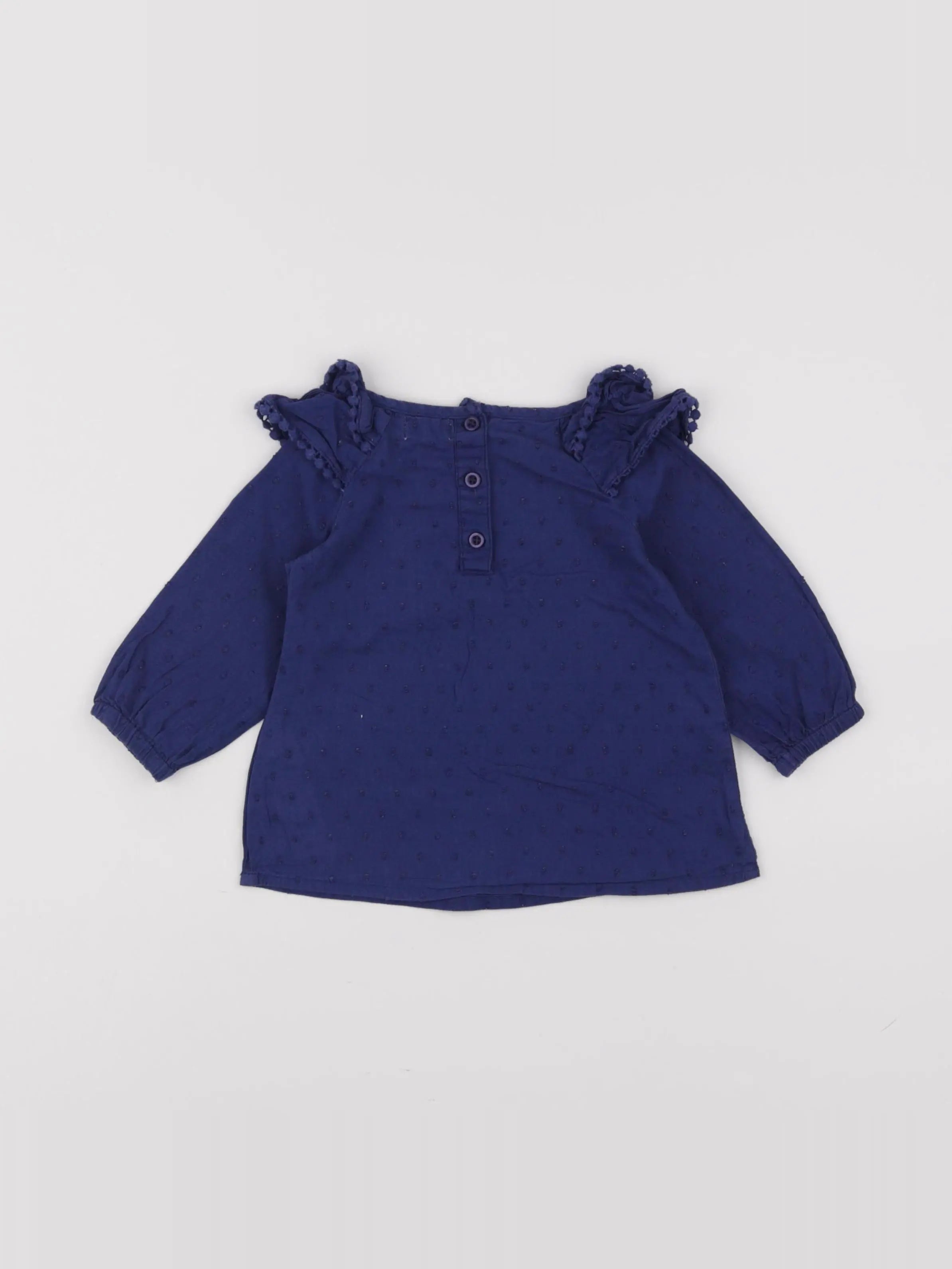 La Redoute - blouse bleu - 9 mois