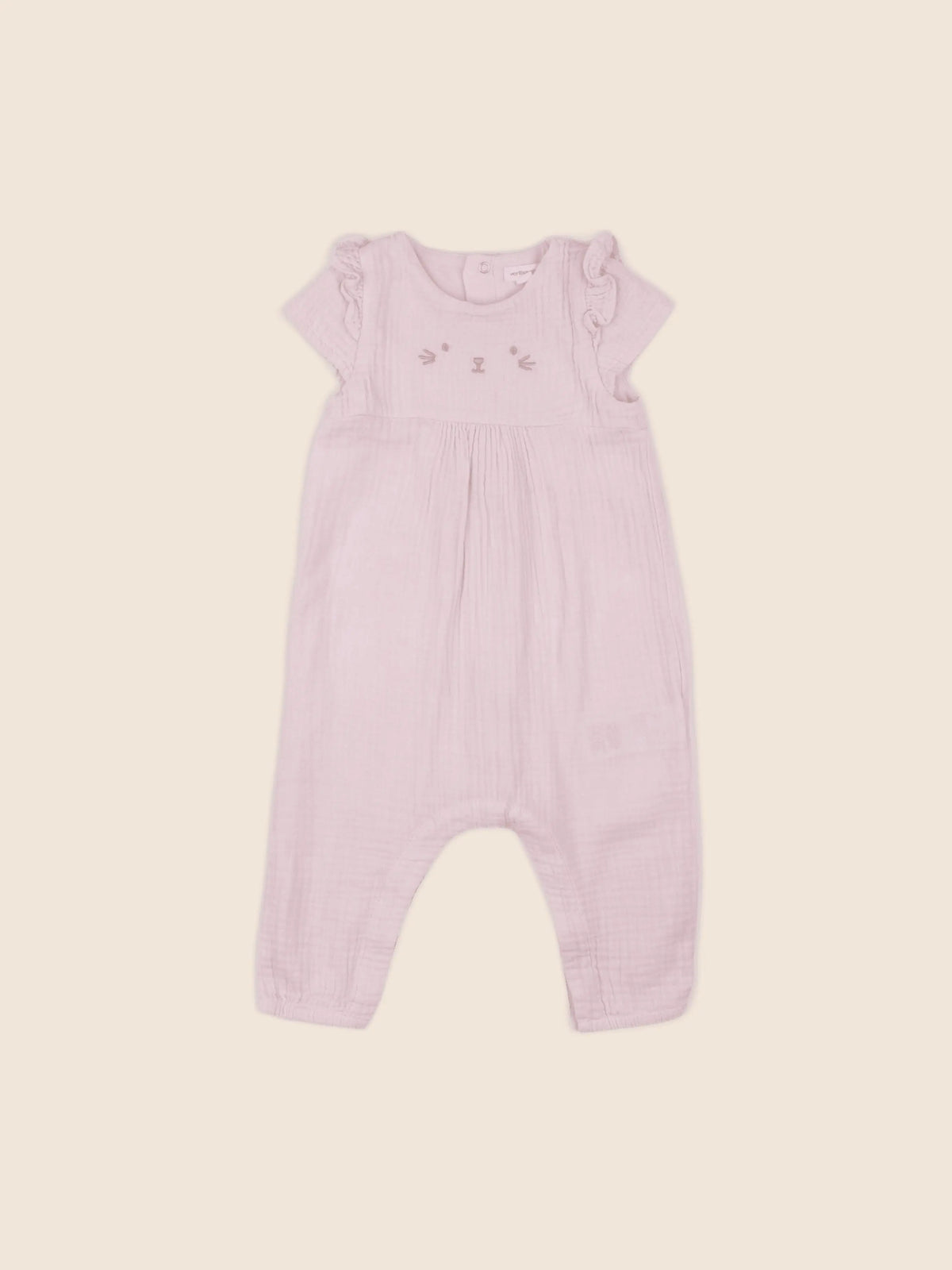 Vertbaudet - combinaison rose - 9 mois
