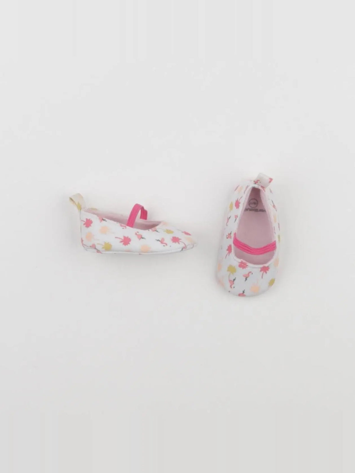 Vertbaudet - chaussons blanc, rose - pointure 16/17