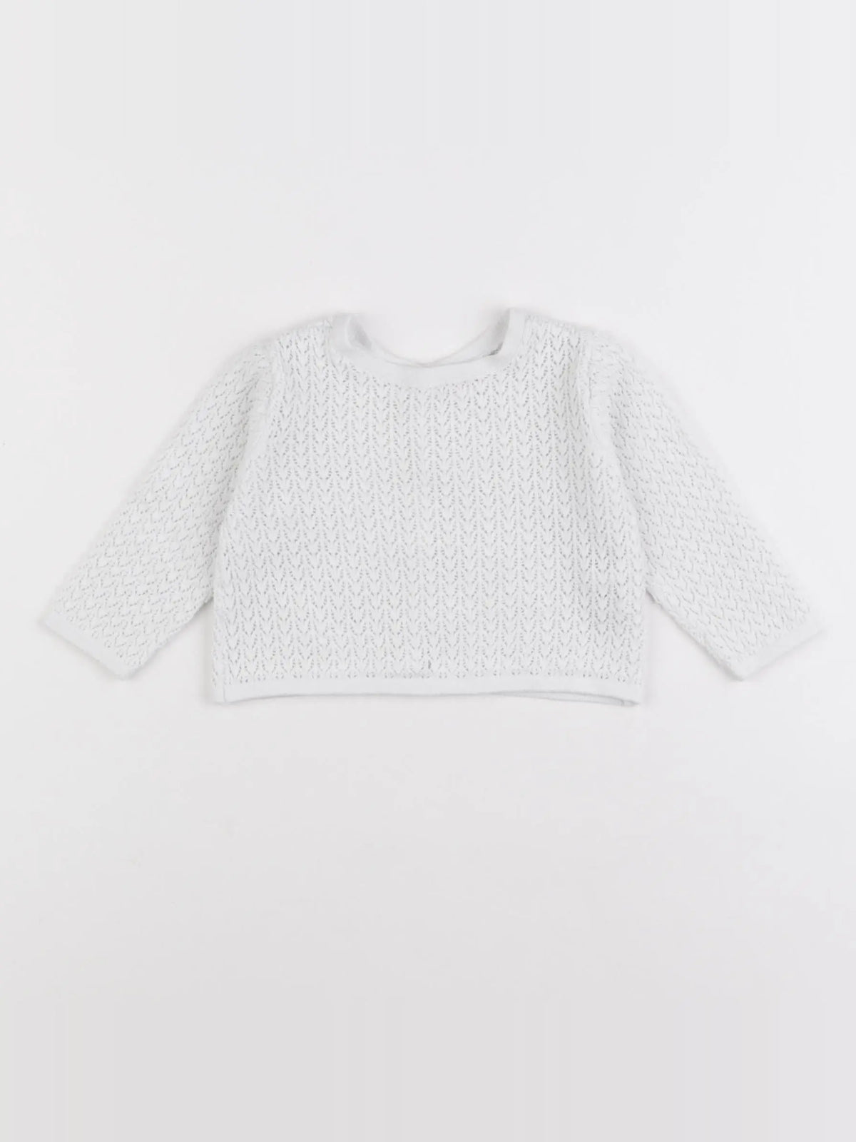 Zara - gilet blanc - 3/6 mois