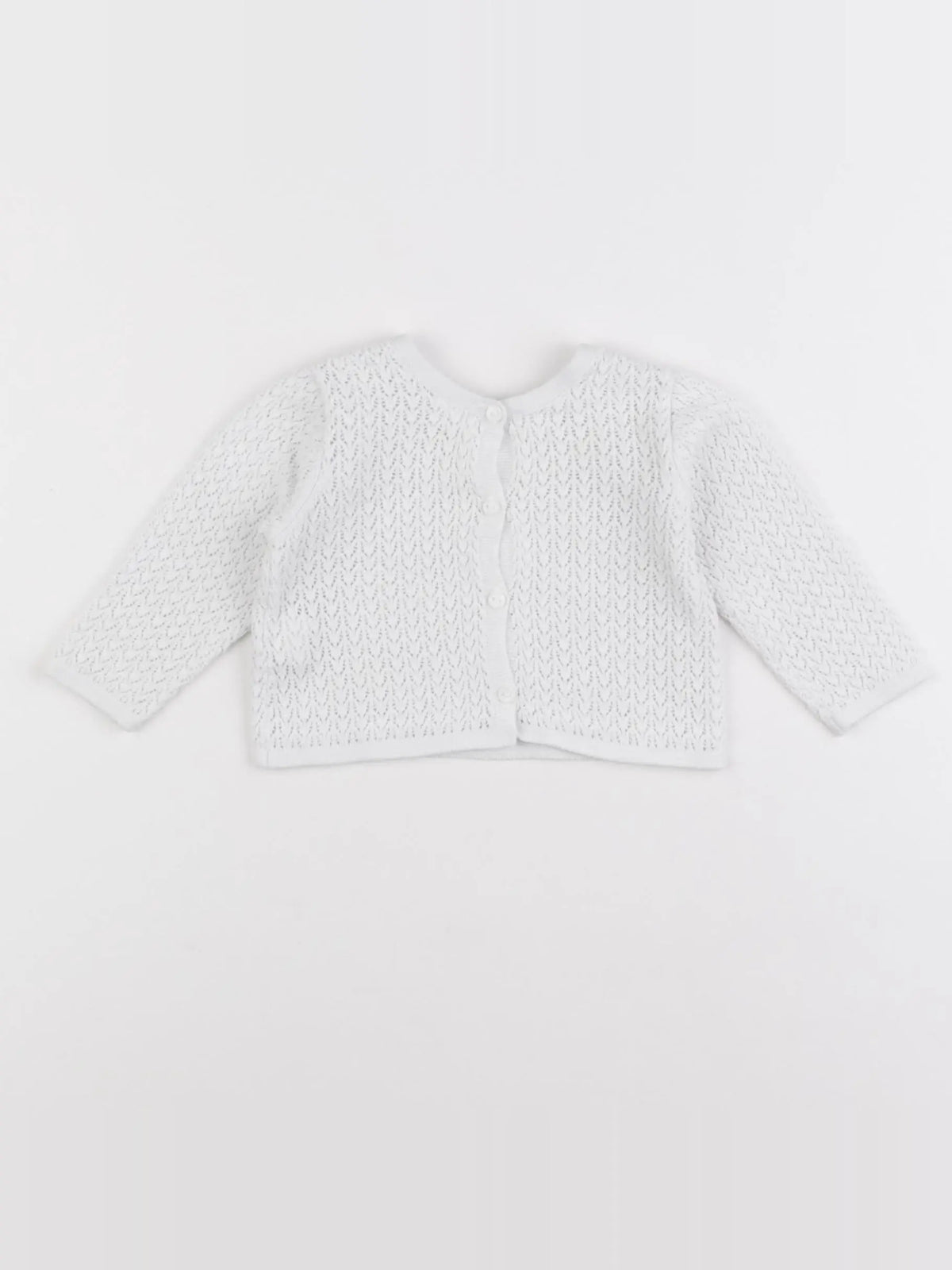 Zara - gilet blanc - 3/6 mois