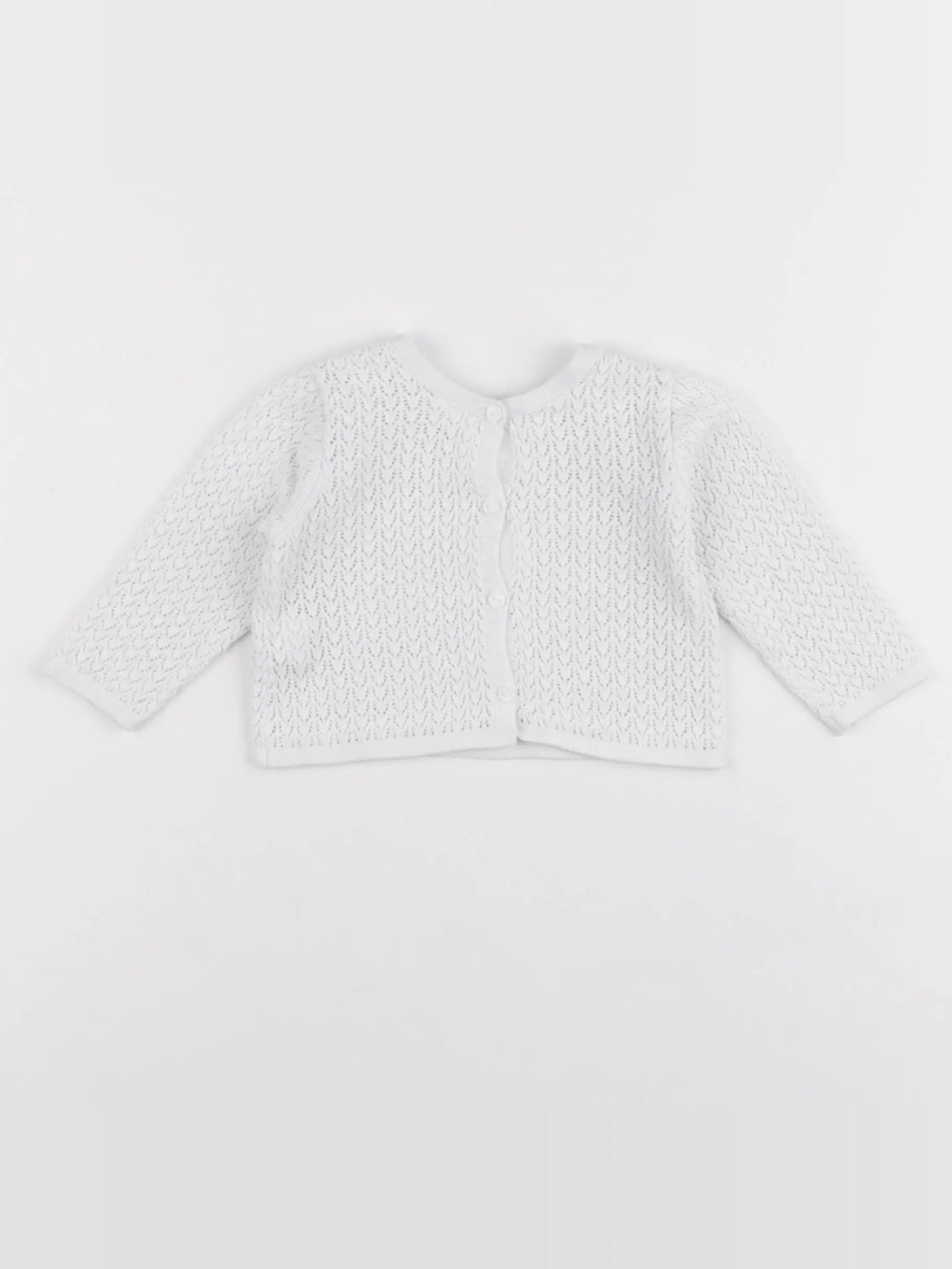 Zara - gilet blanc - 3/6 mois