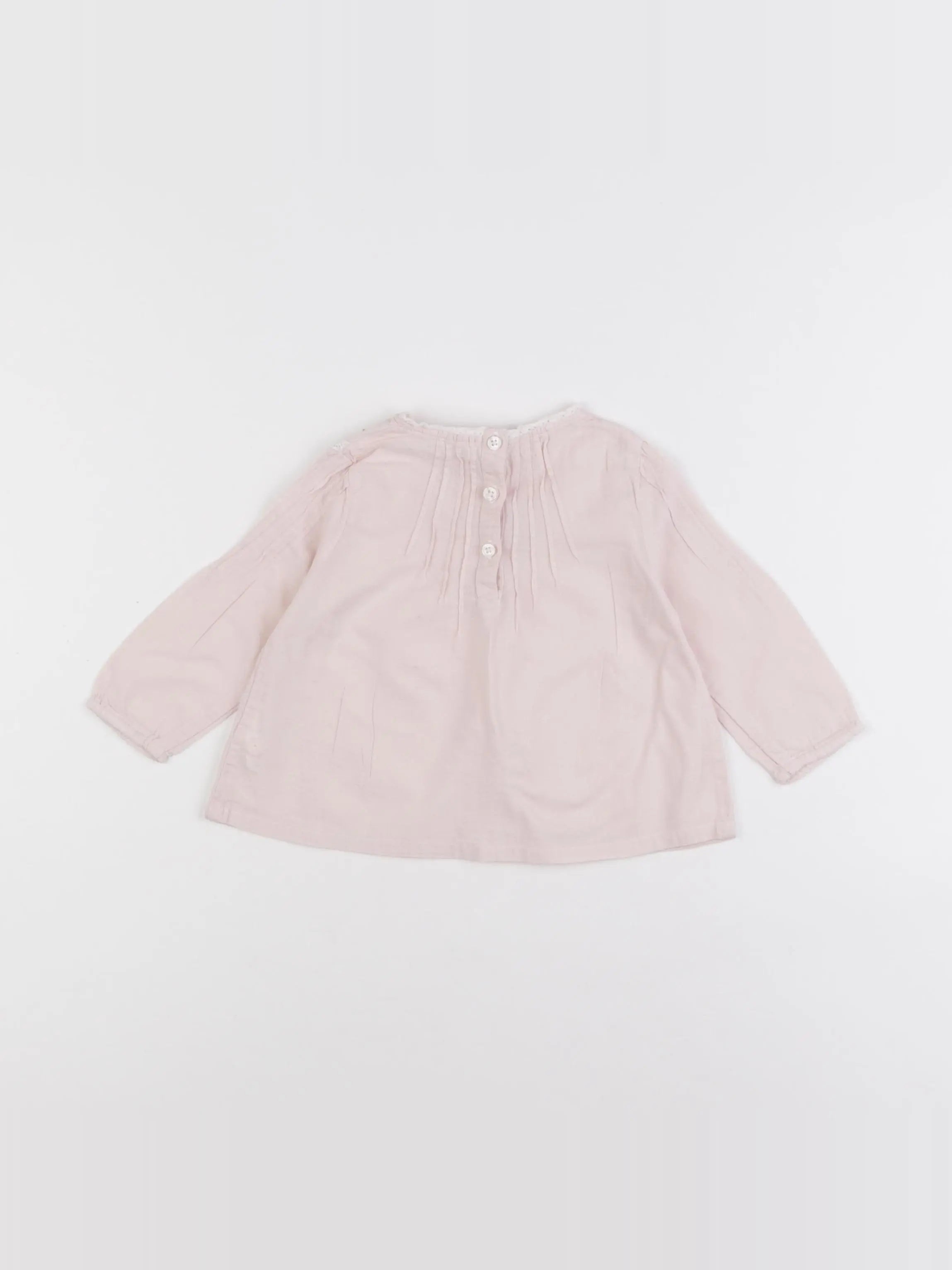 Boutchou - blouse rose - 9 mois