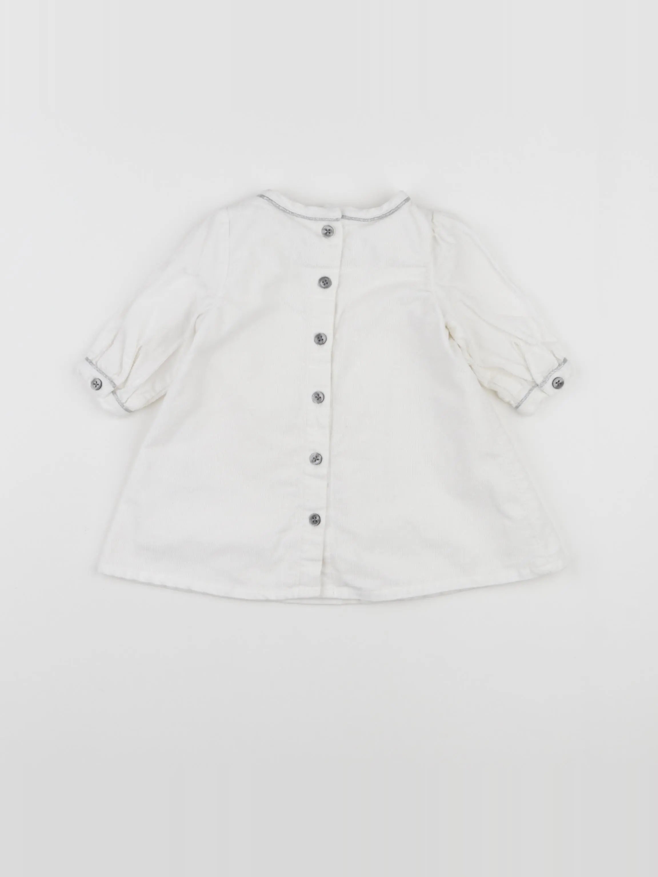 Petit Bateau - robe blanc - 3 mois
