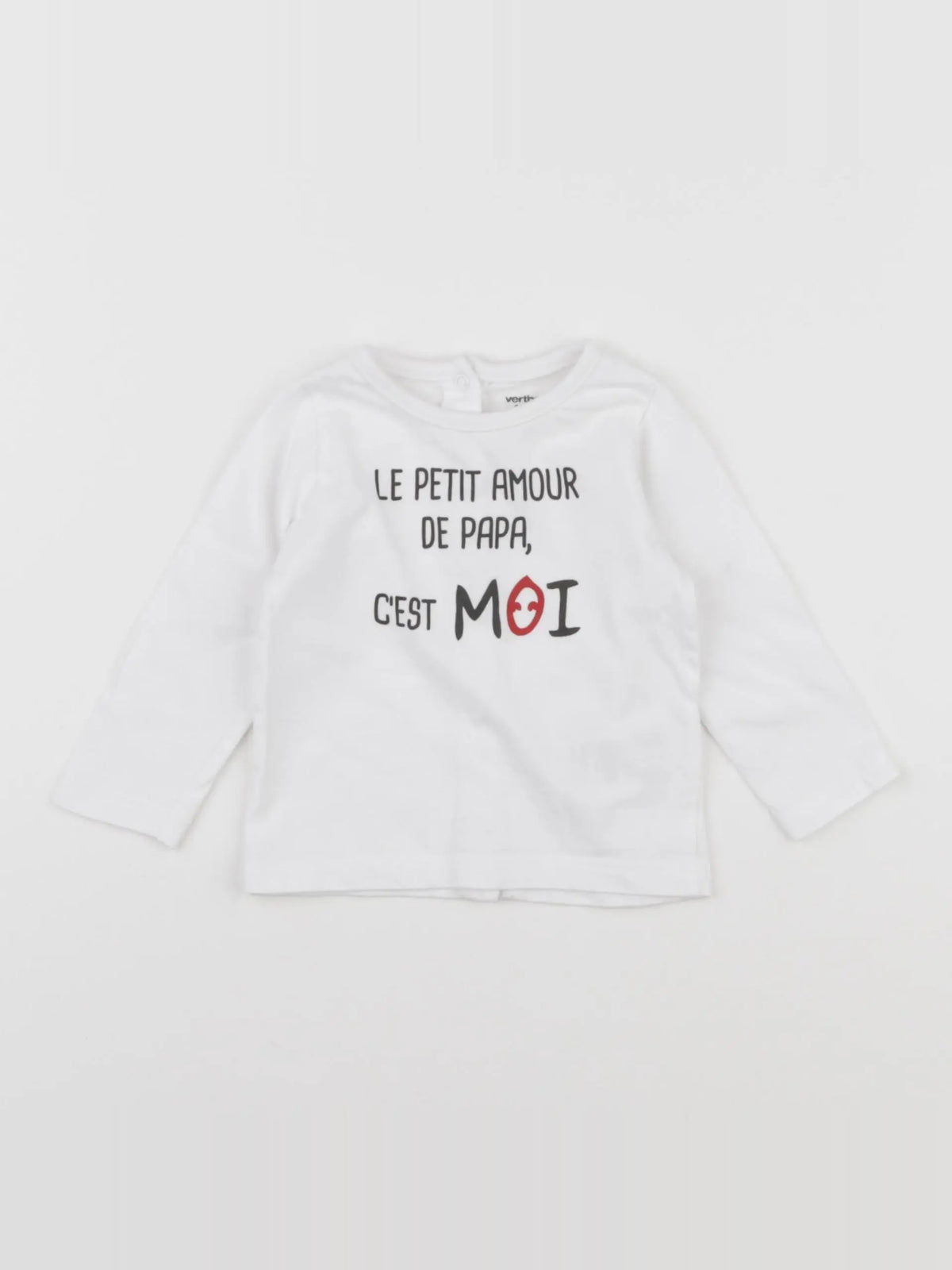 Vertbaudet - tee-shirt blanc - 6 mois