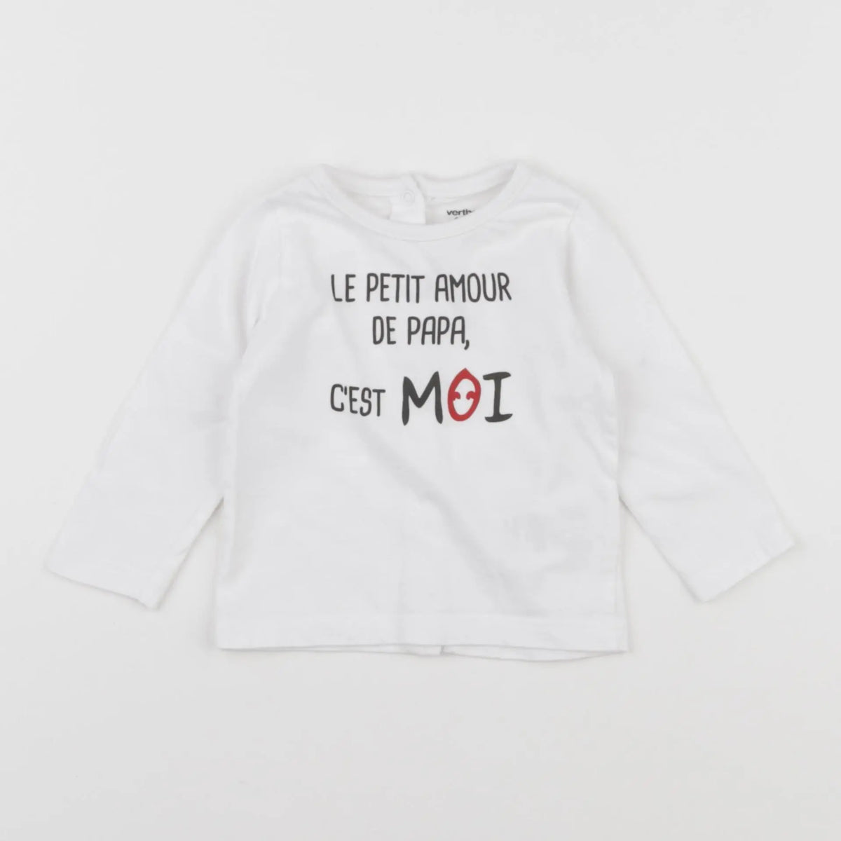 Vertbaudet - tee-shirt blanc - 6 mois