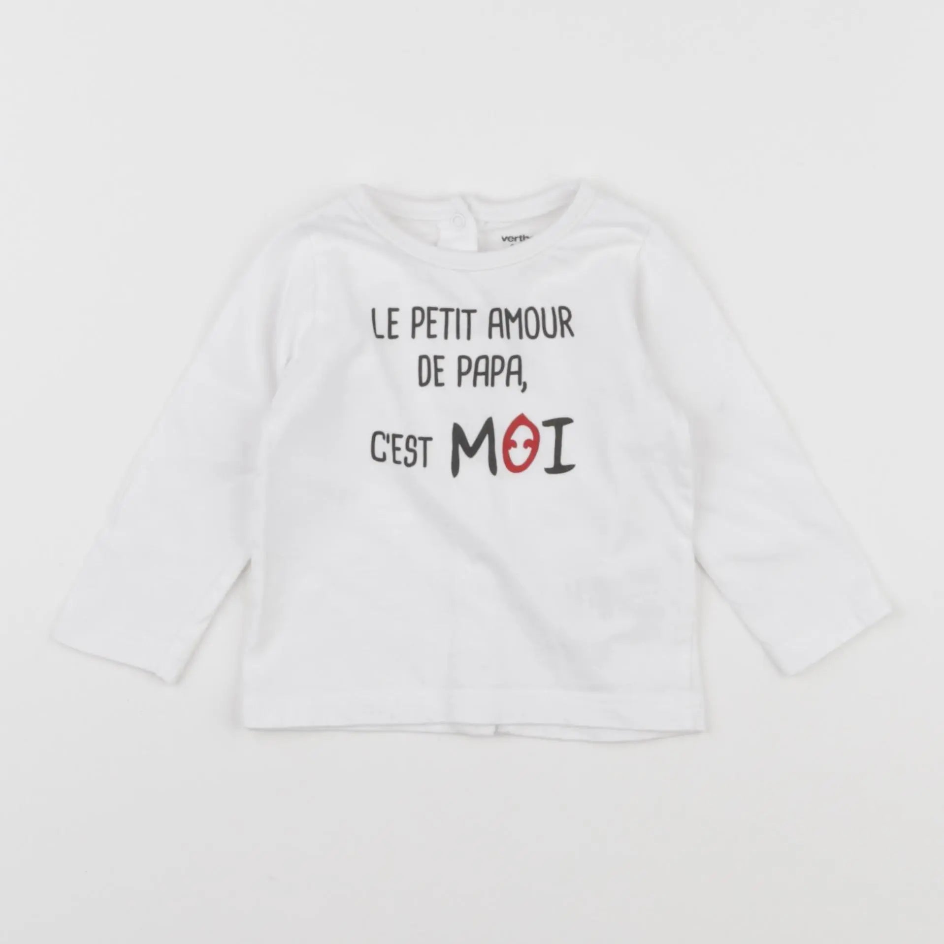 Vertbaudet - tee-shirt blanc - 6 mois