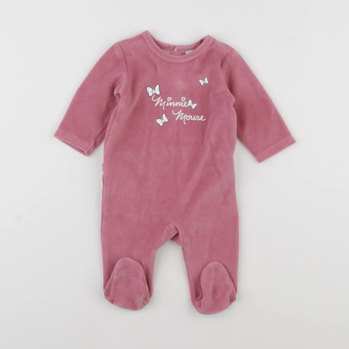 Vertbaudet - pyjama velours rose - 3 mois