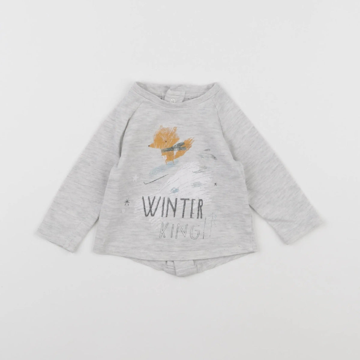 Vertbaudet - tee-shirt gris - 6 mois