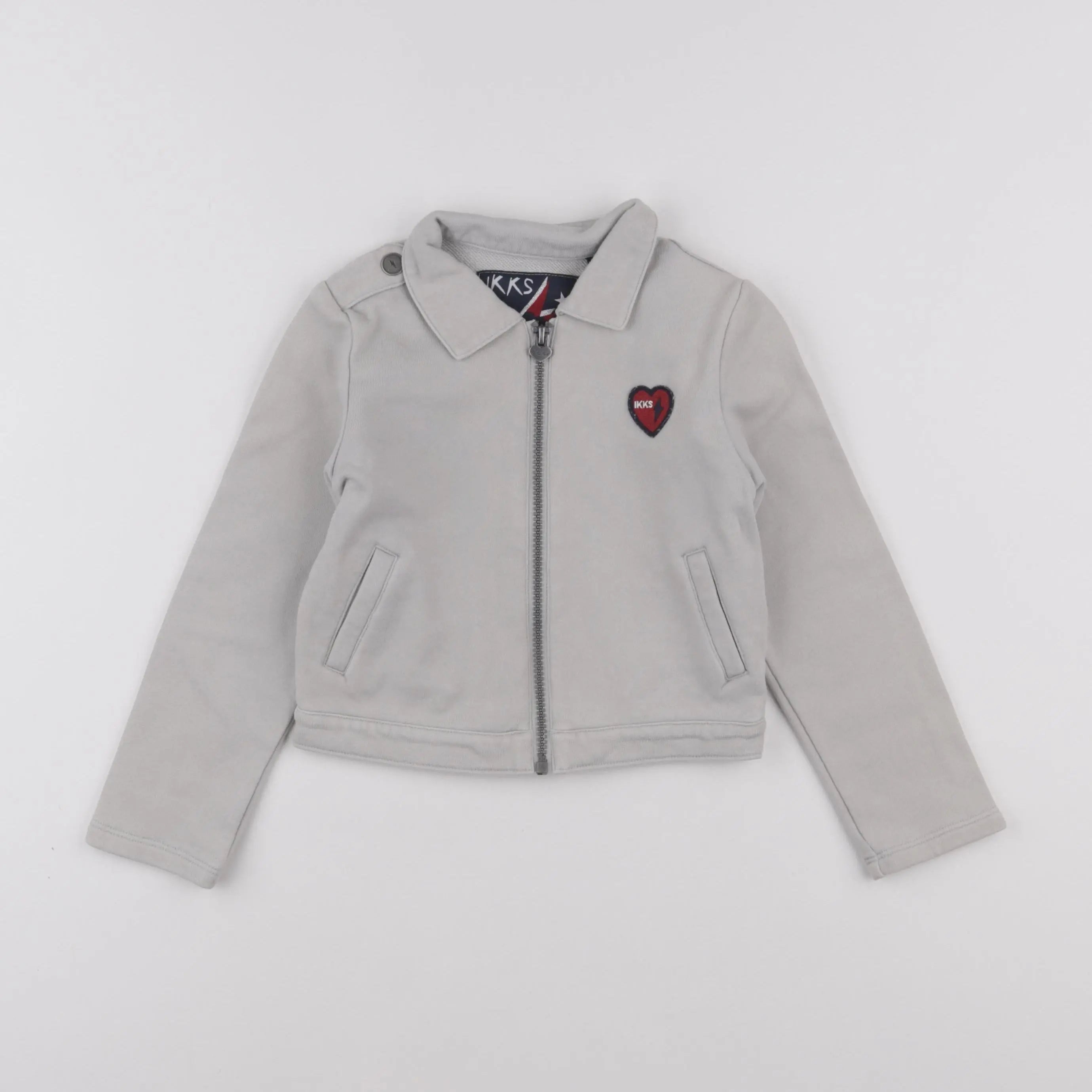 IKKS - veste gris, argent - 6 ans