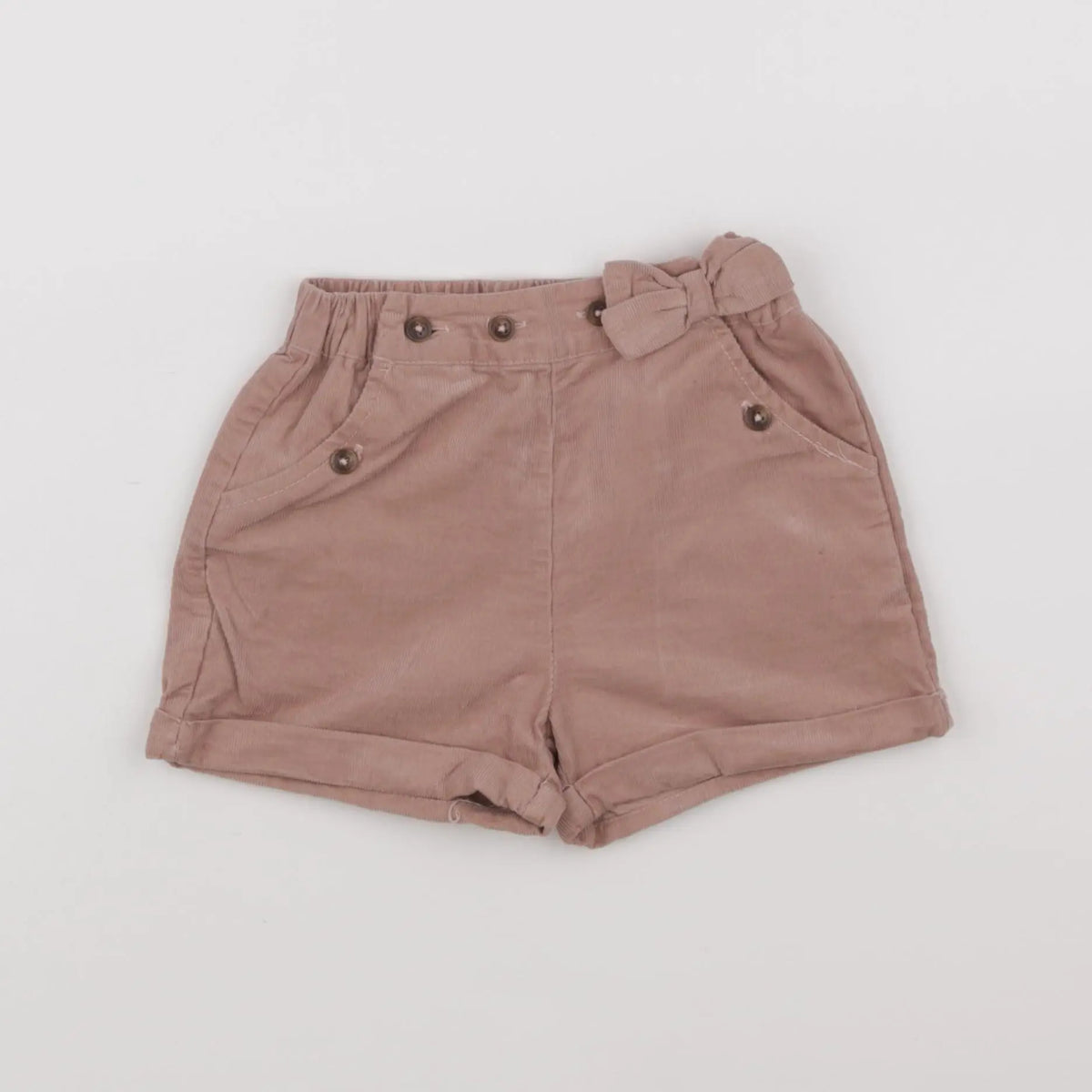 Vertbaudet - short beige, rose - 2 ans