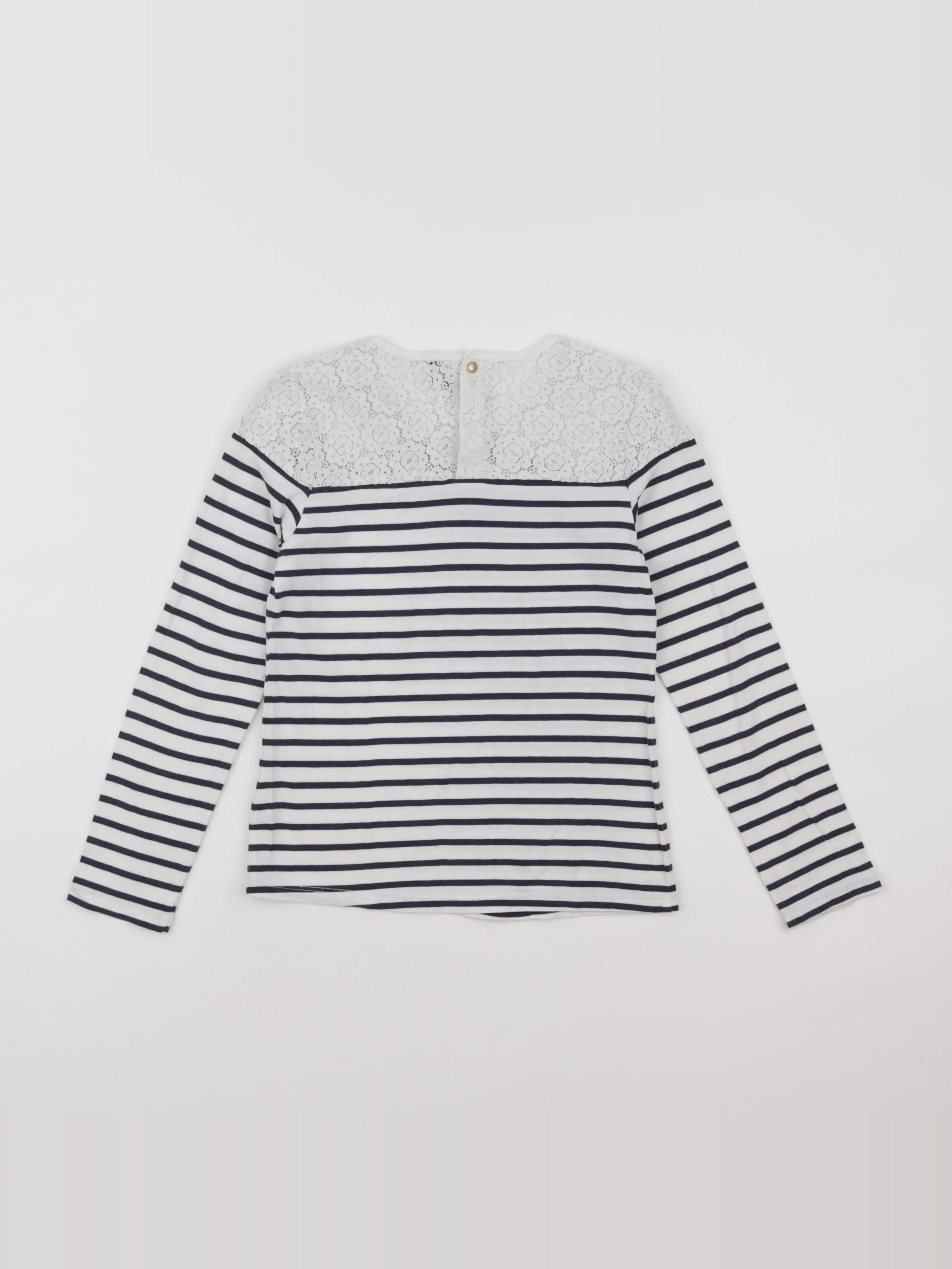 IKKS - tee-shirt blanc, bleu - 8 ans