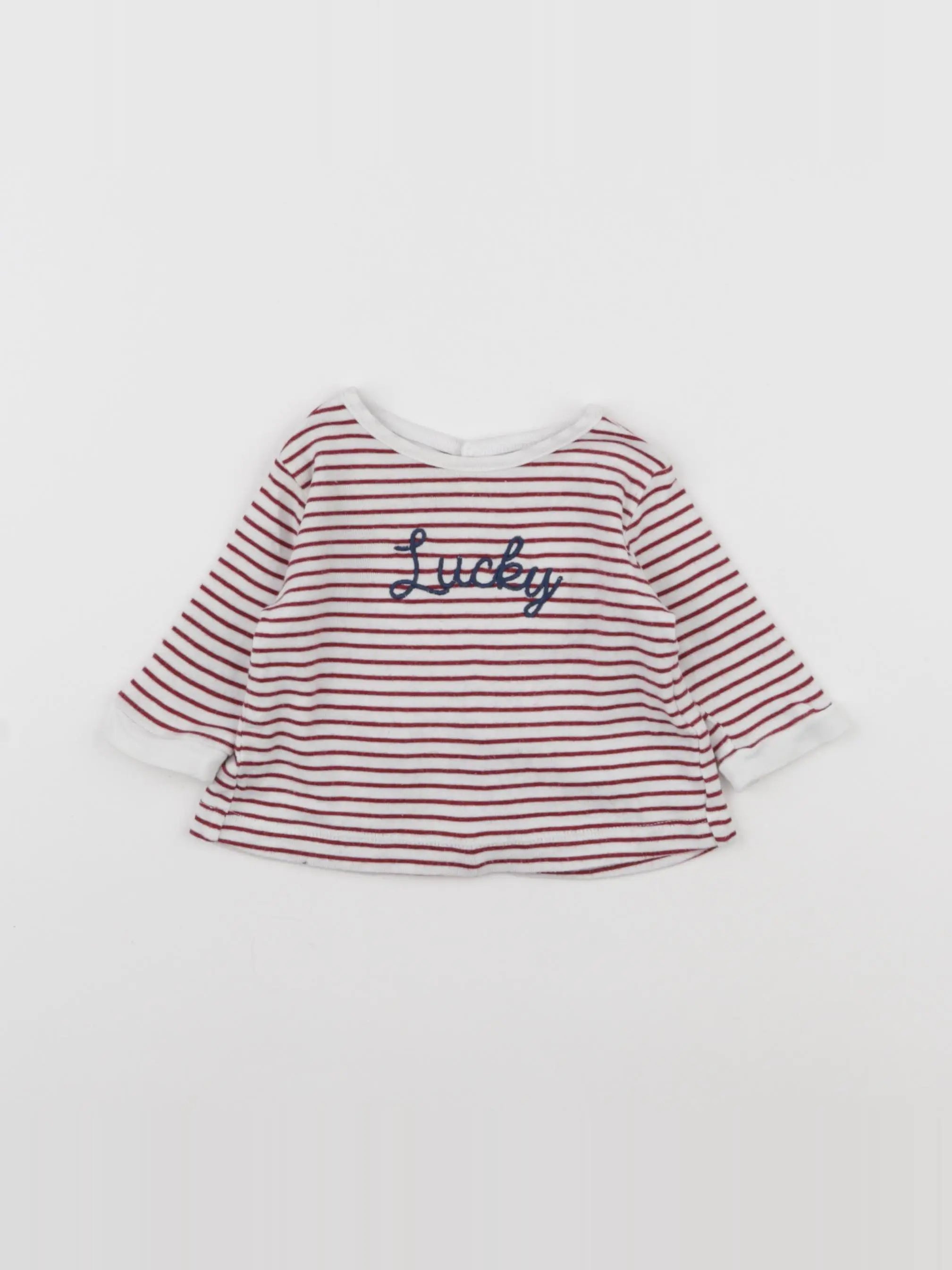 Boutchou - tee-shirt blanc, rouge - 3 mois