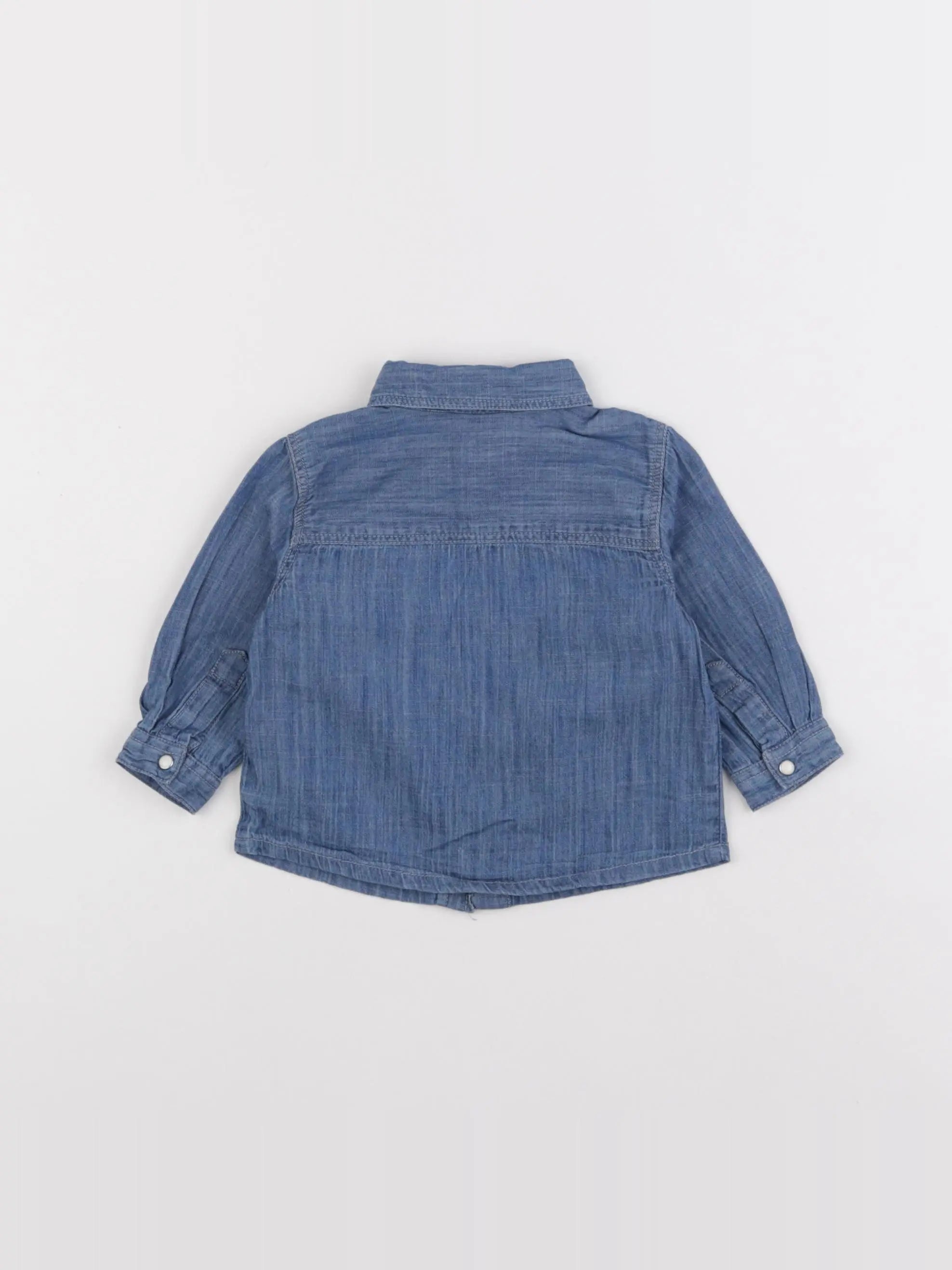 Boutchou - chemise bleu - 6 mois
