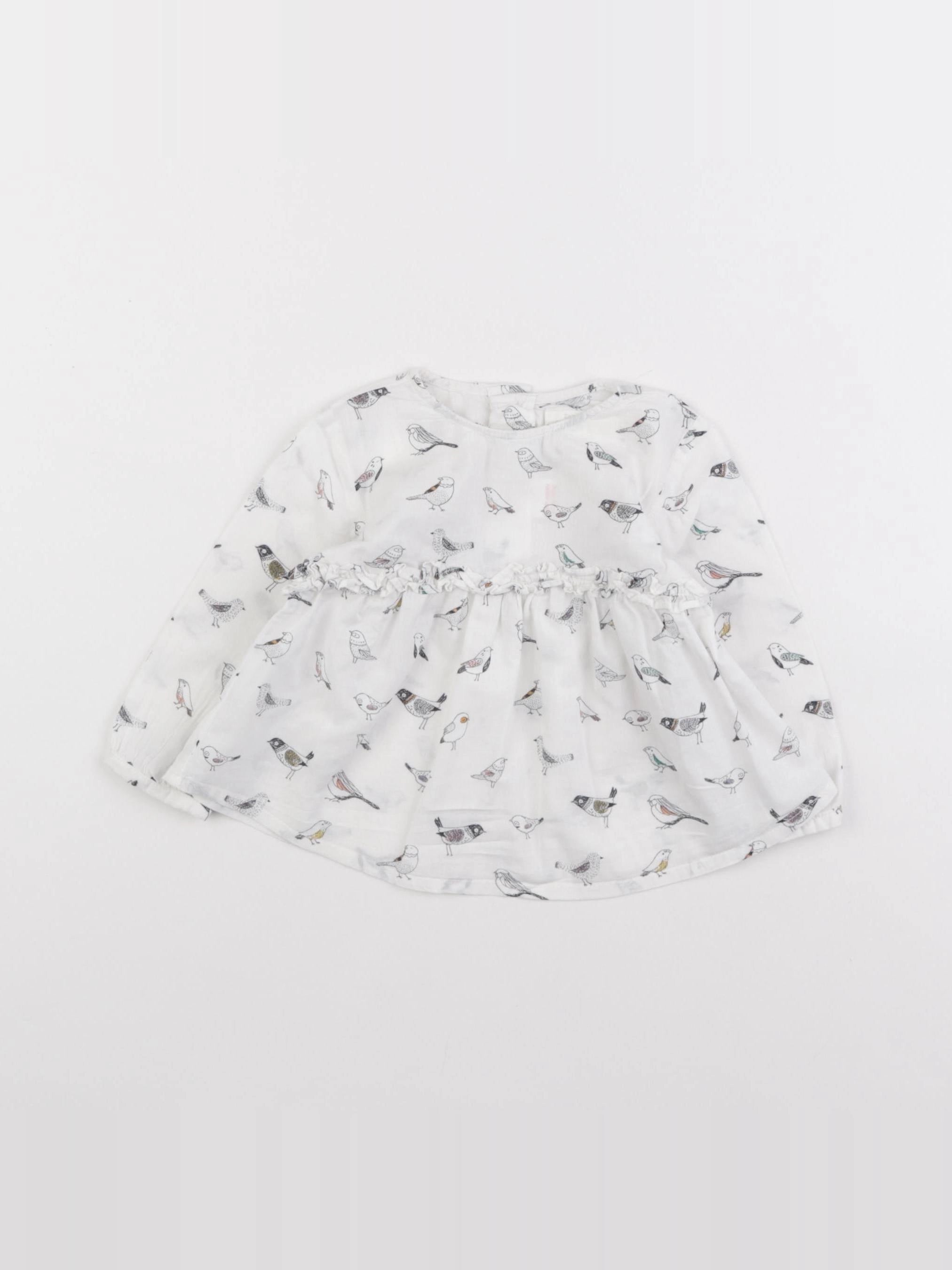 Zara - blouse blanc - 6/9 mois