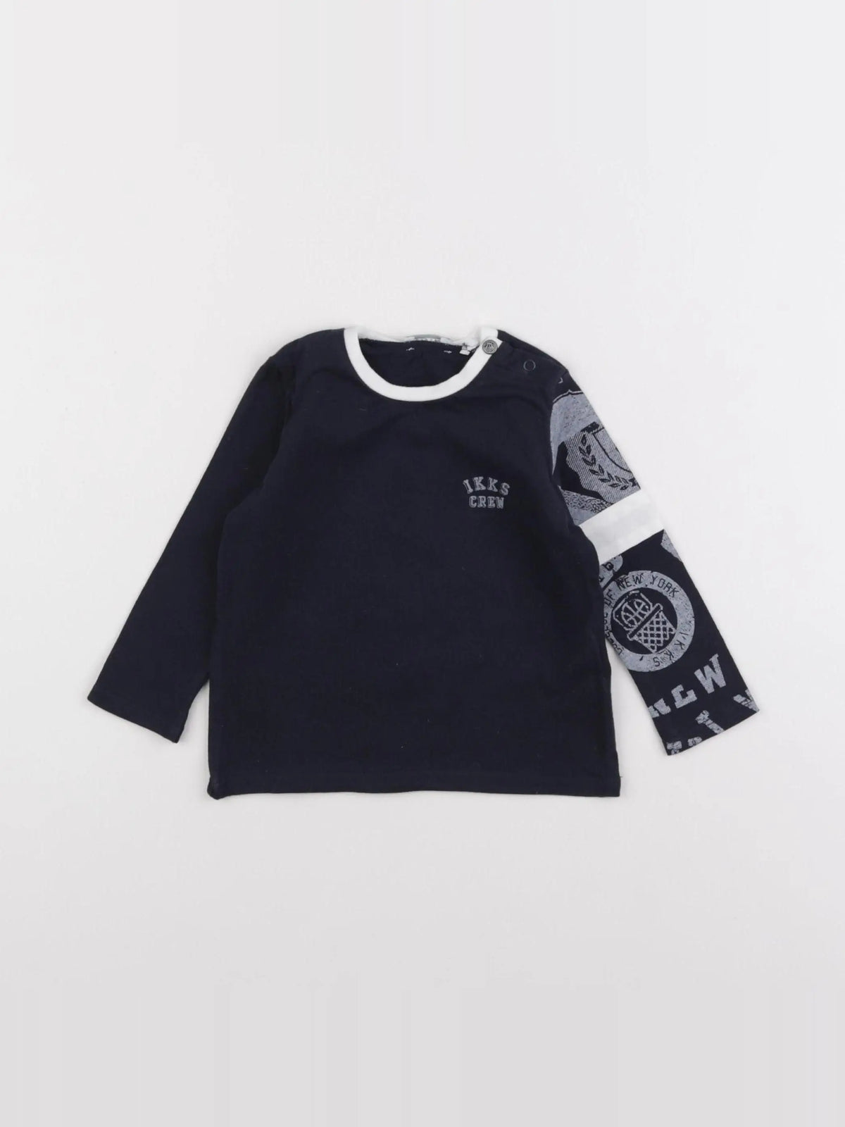 IKKS - tee-shirt bleu - 12 mois