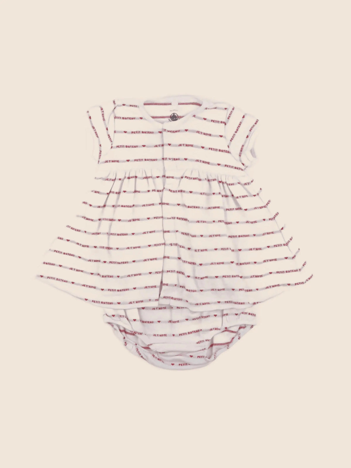 Petit Bateau - robe rouge - 6 mois
