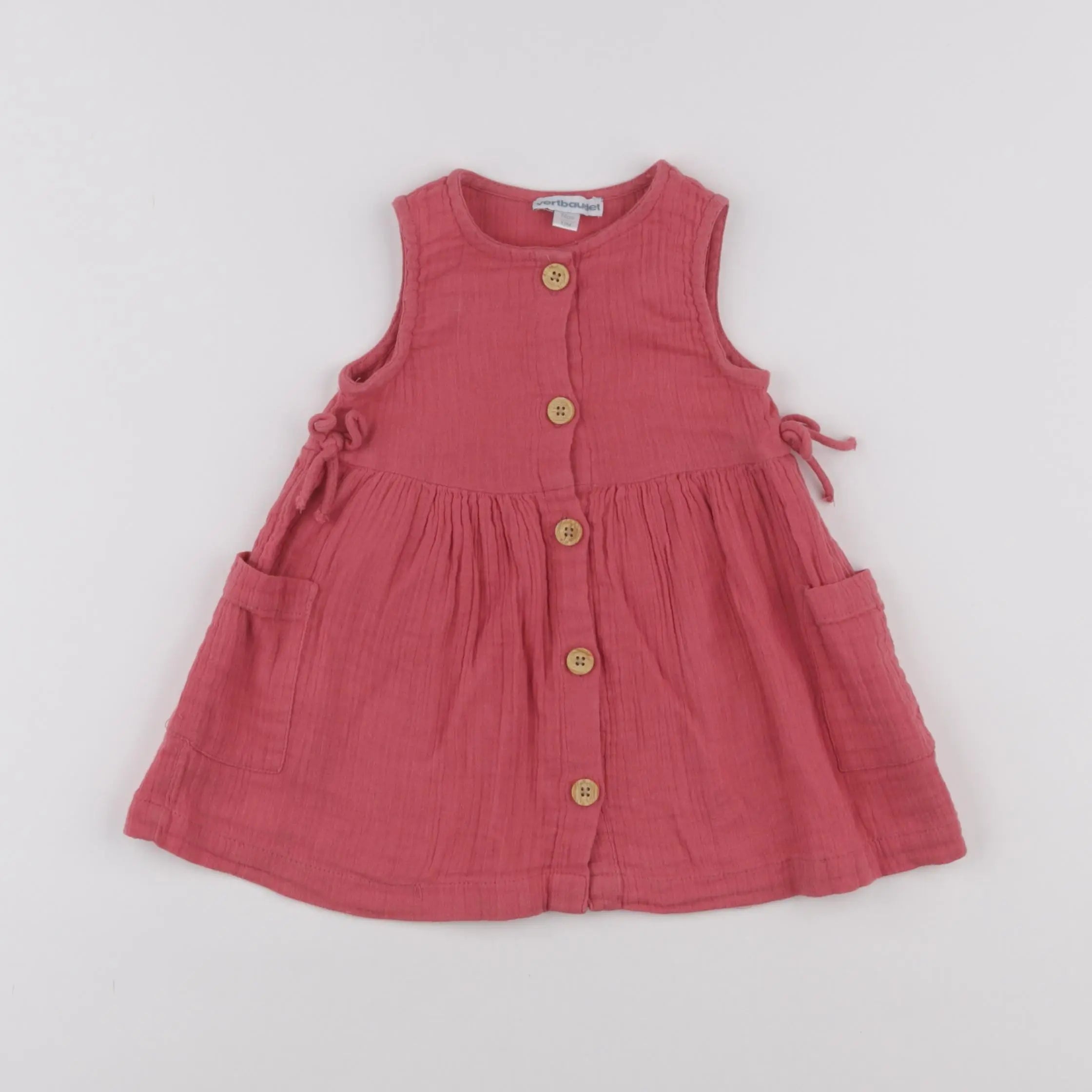 Vertbaudet - robe rose - 12 mois