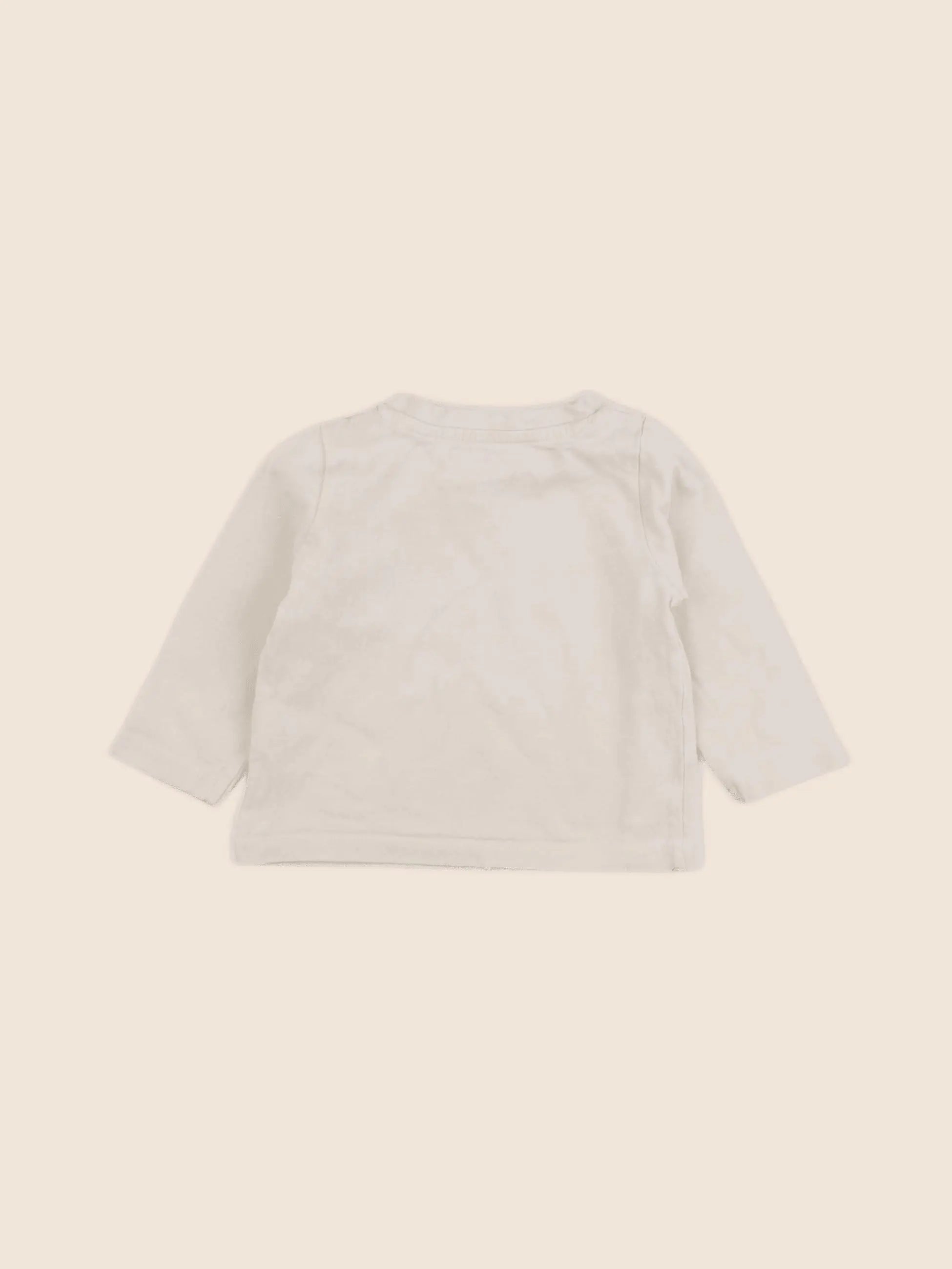 Vertbaudet - tee-shirt beige - 6 mois