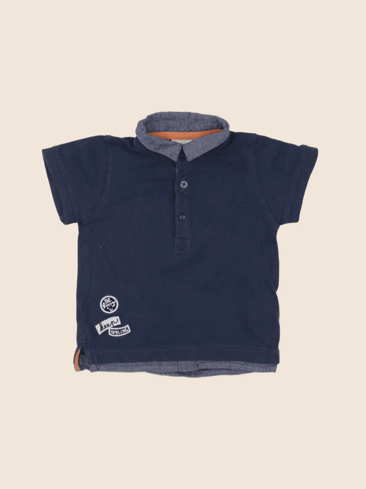 Tape à l'oeil - polo bleu - 12 mois