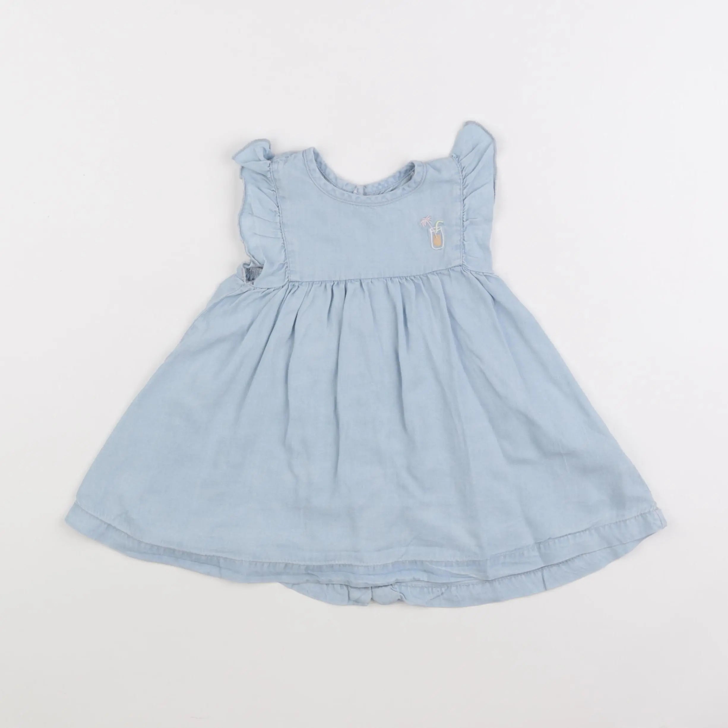Vertbaudet - robe bleu - 9 mois