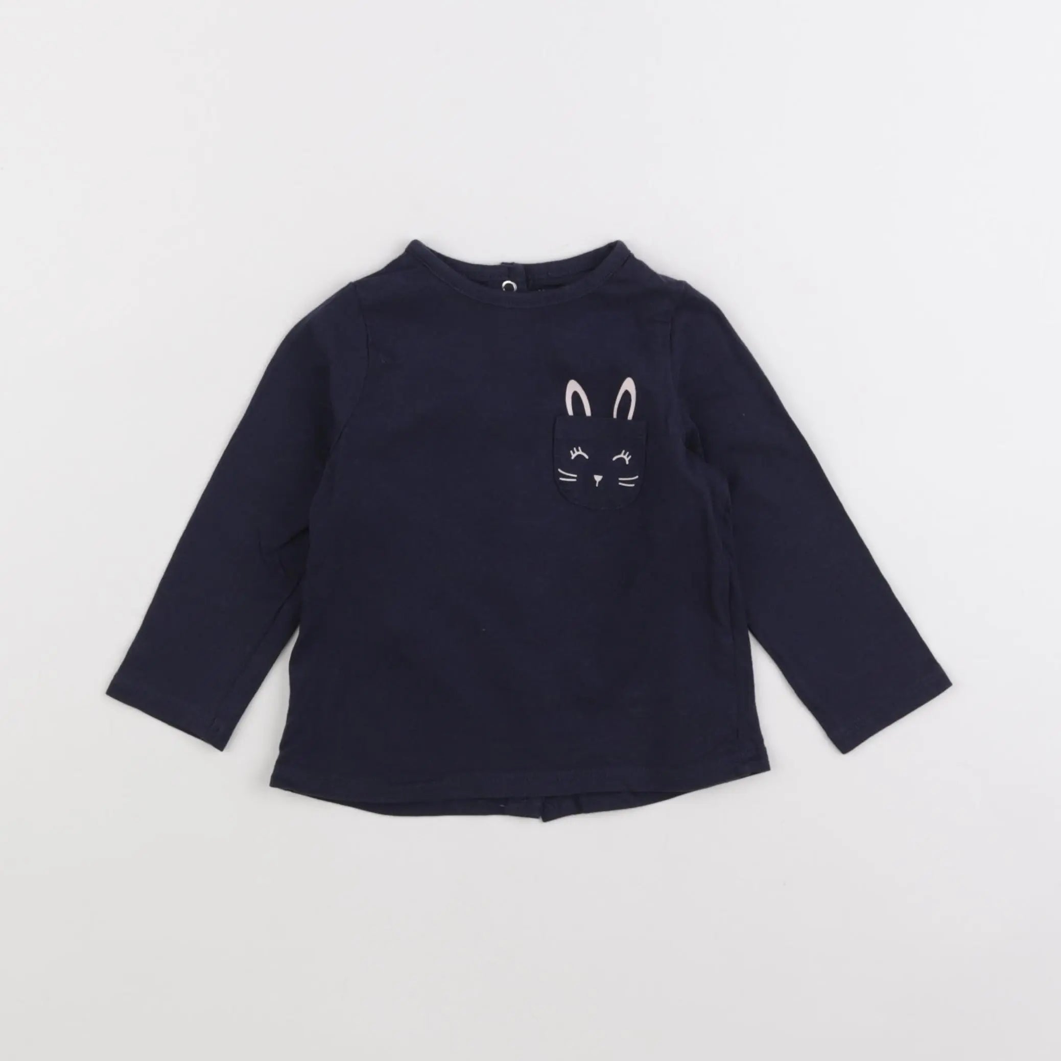 Vertbaudet - tee-shirt bleu - 9 mois