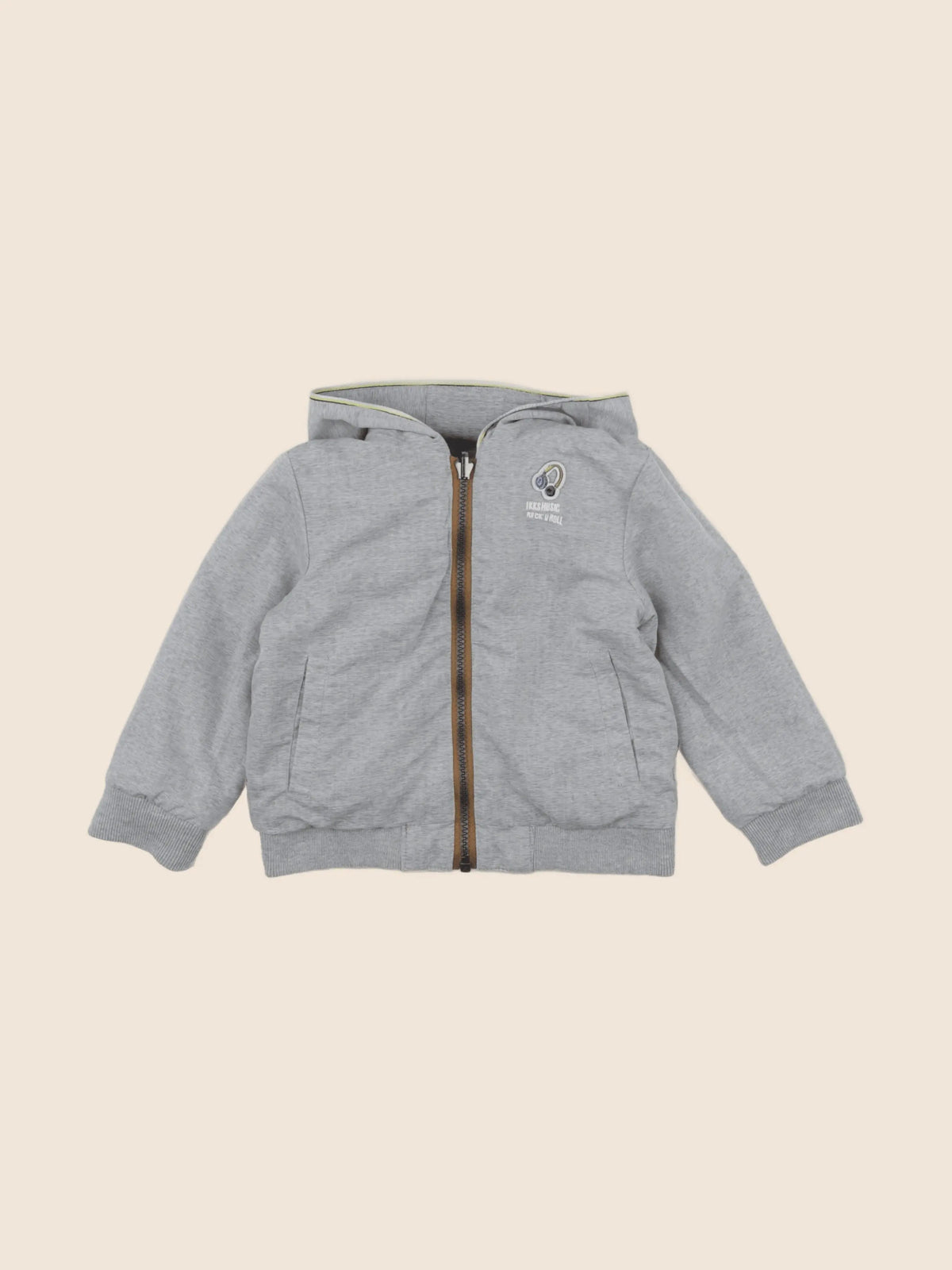 IKKS - veste réversible gris, marron - 18 mois