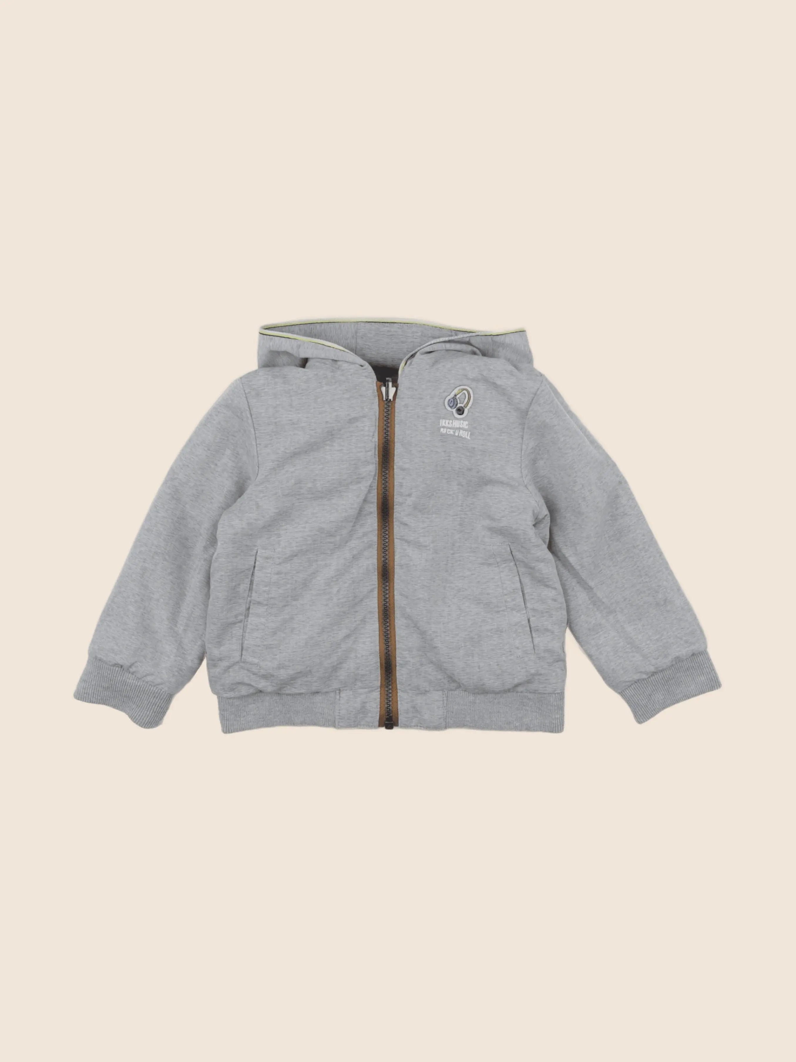 IKKS - veste réversible gris, marron - 18 mois