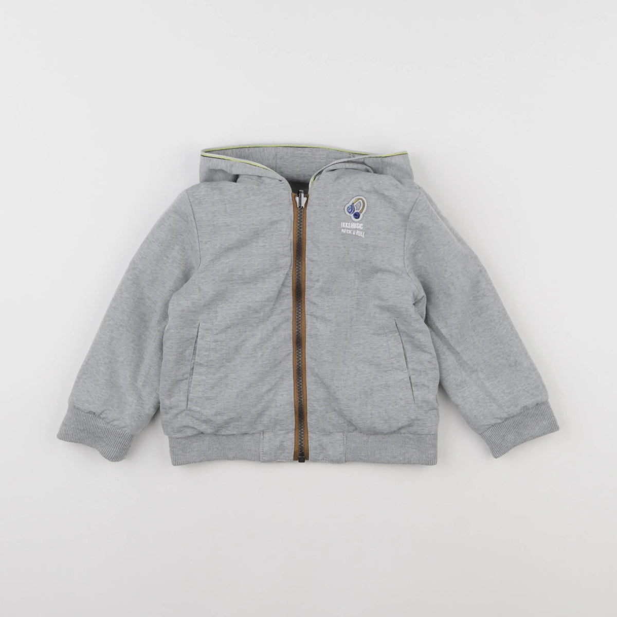 IKKS - veste réversible gris, marron - 18 mois