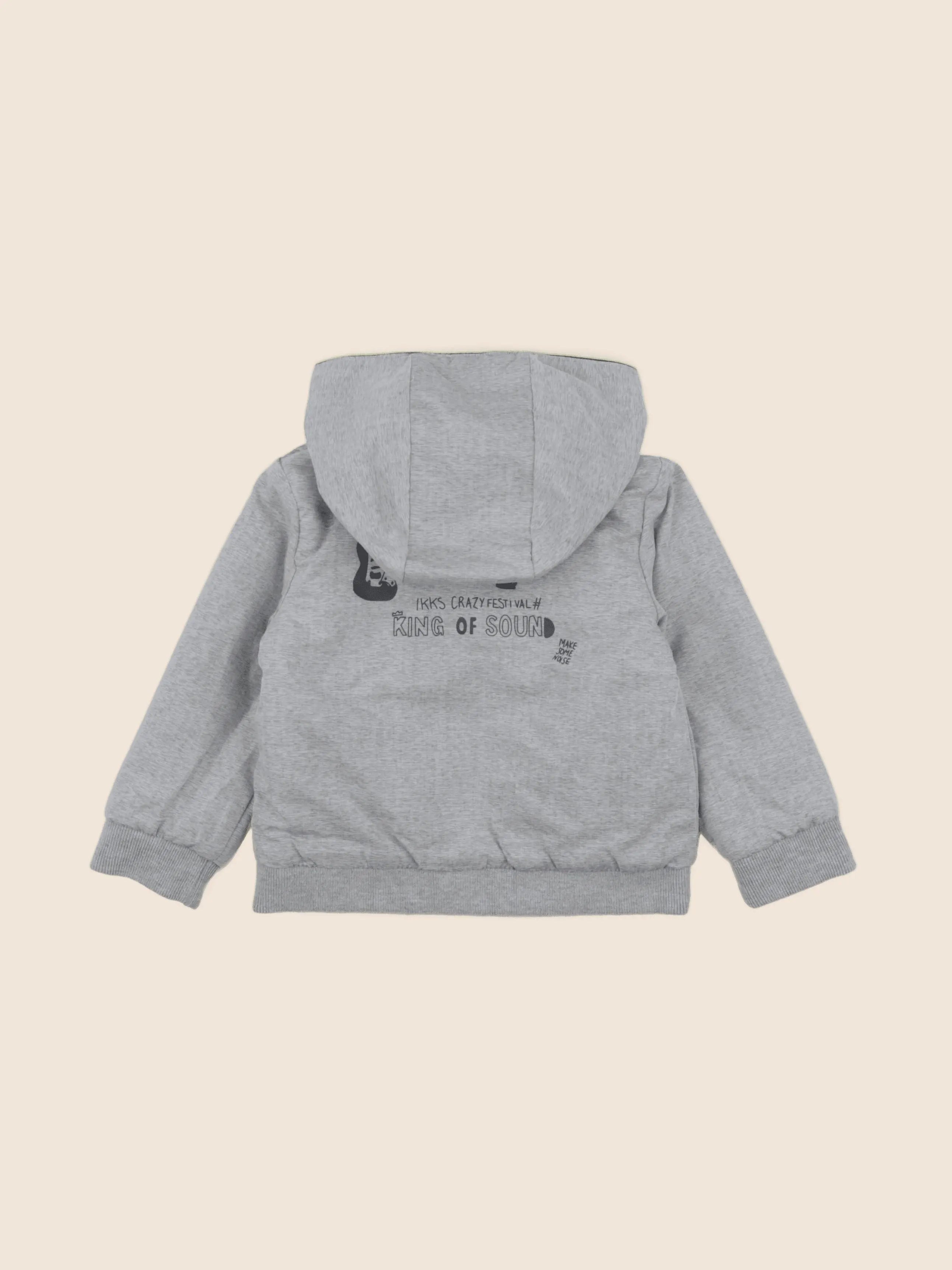 IKKS - veste réversible gris, marron - 18 mois