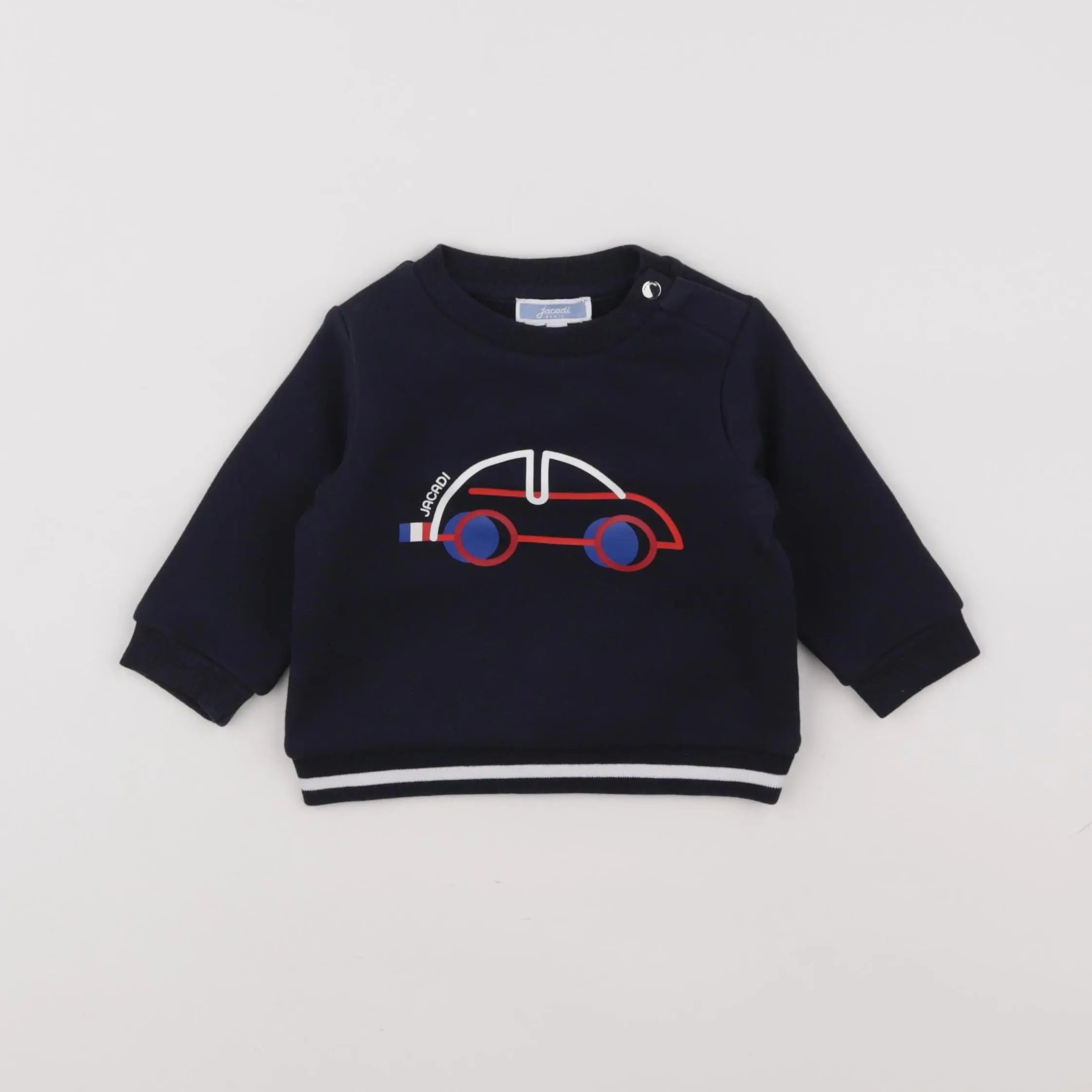 Jacadi - sweat bleu - 6 mois