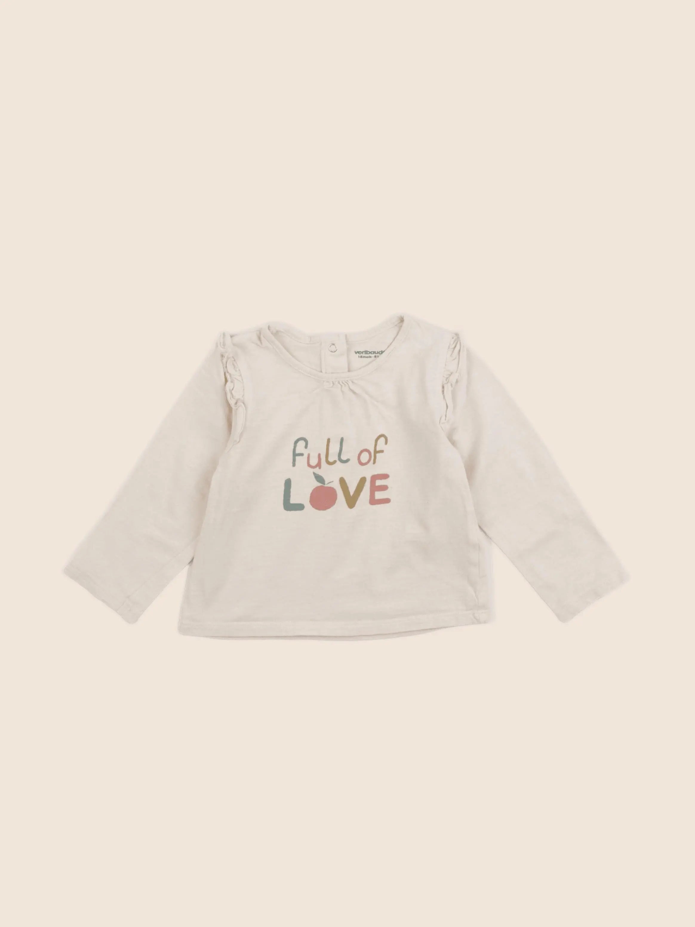 Vertbaudet - tee-shirt beige - 18 mois