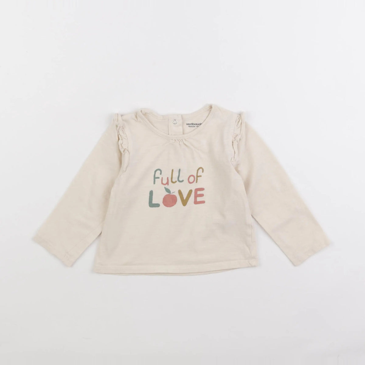 Vertbaudet - tee-shirt beige - 18 mois