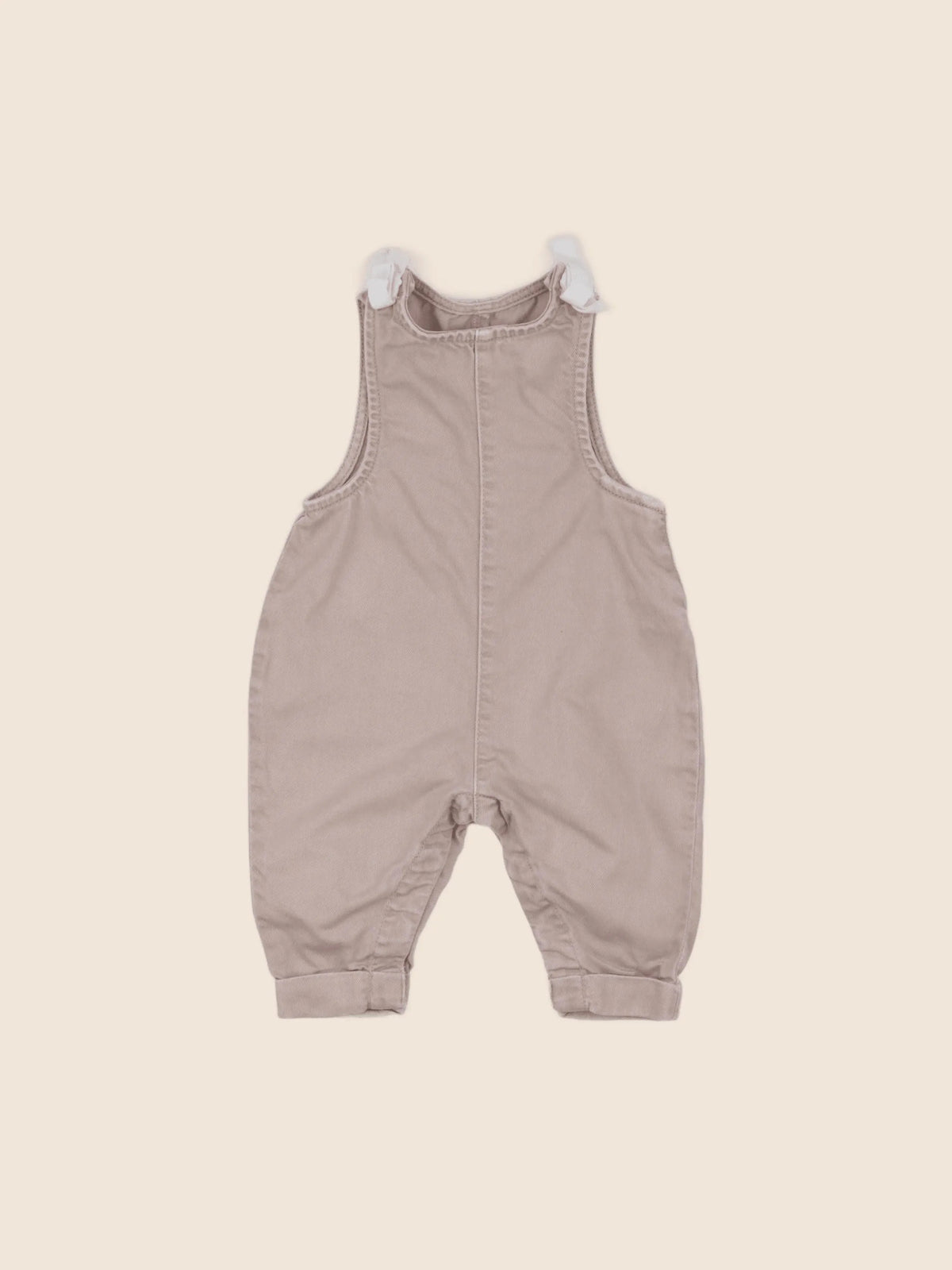 Vertbaudet - salopette beige - 6 mois