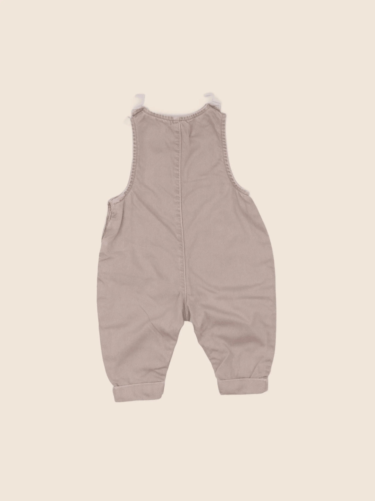 Vertbaudet - salopette beige - 6 mois