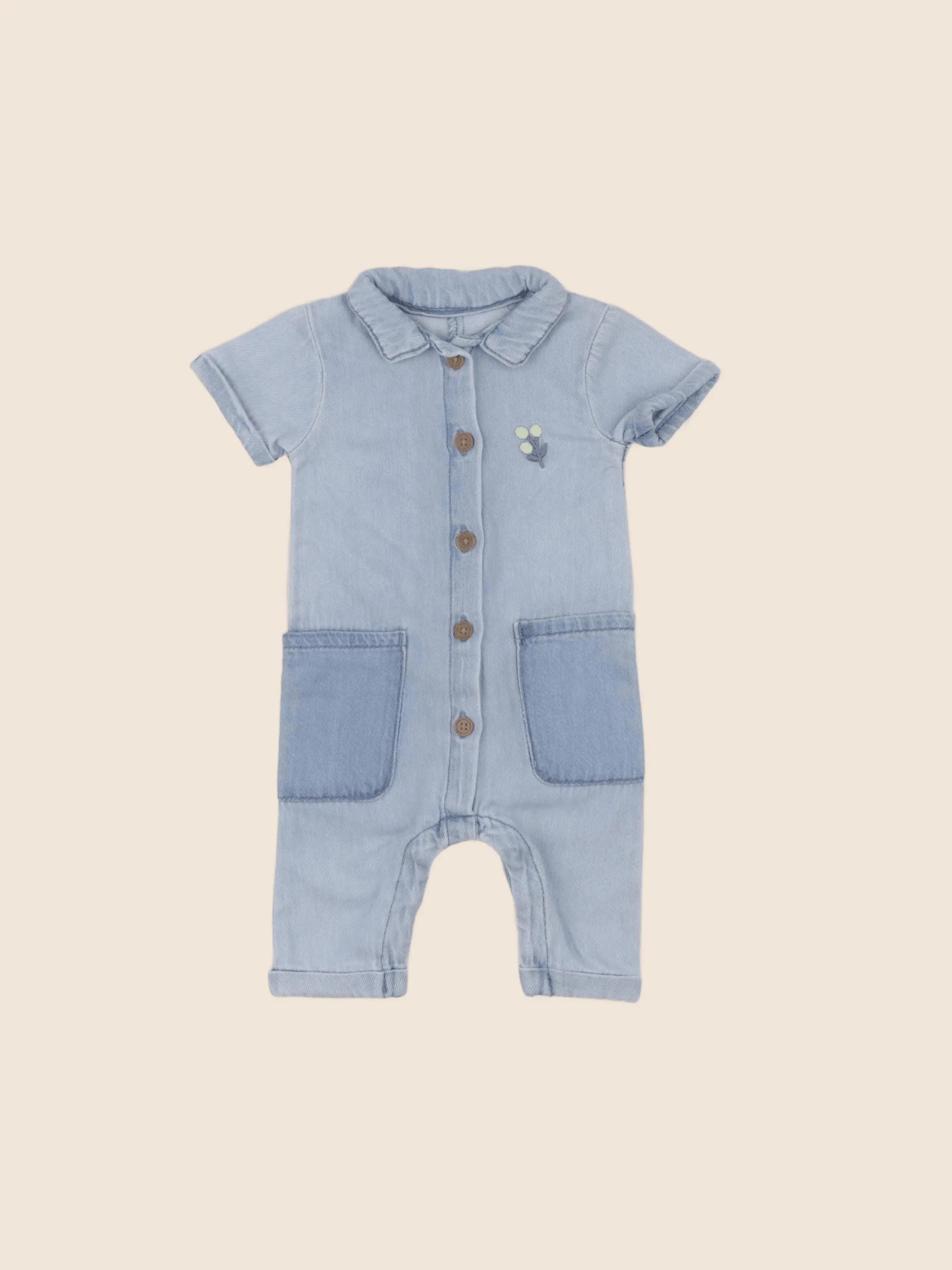 Vertbaudet - combinaison bleu - 3 mois