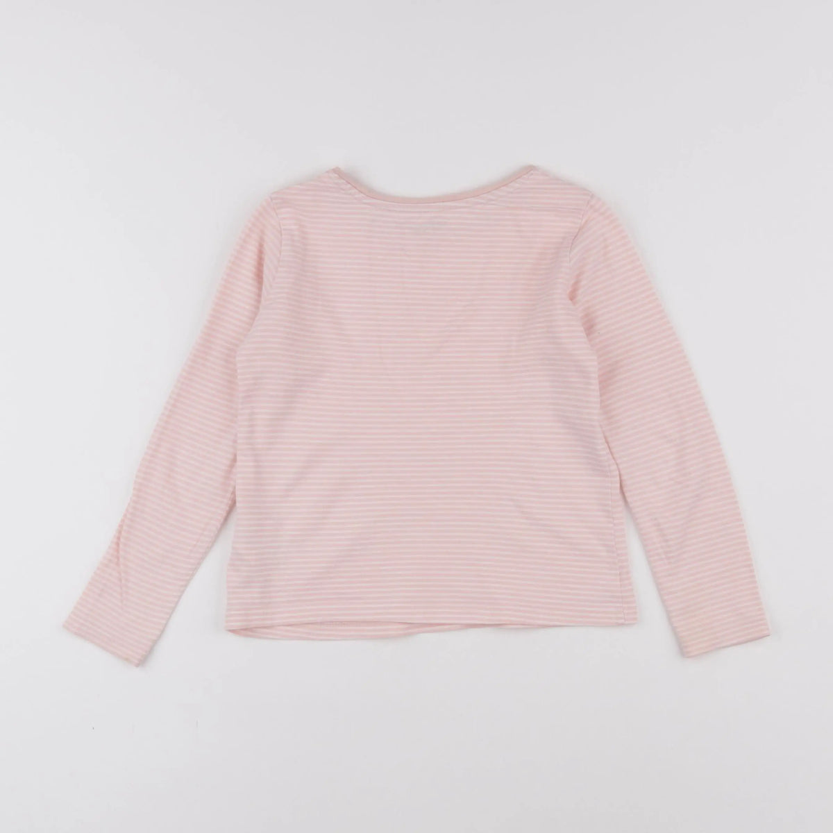 Vertbaudet - tee-shirt rose, blanc - 6 ans