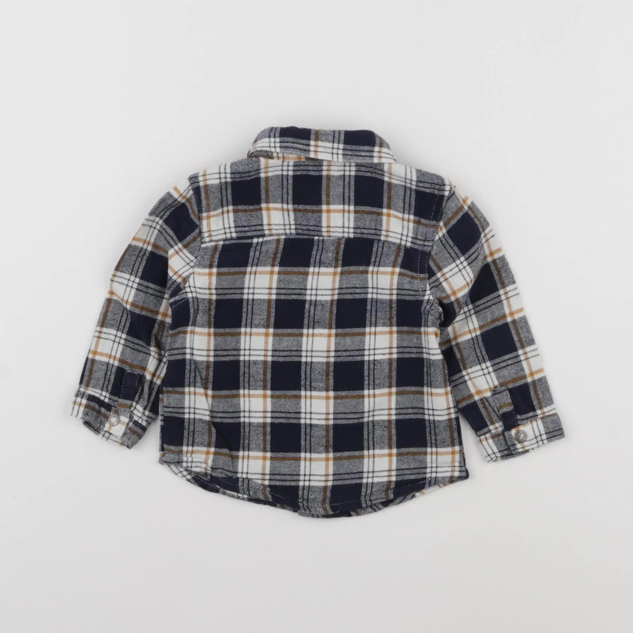 Vertbaudet - chemise bleu - 9 mois