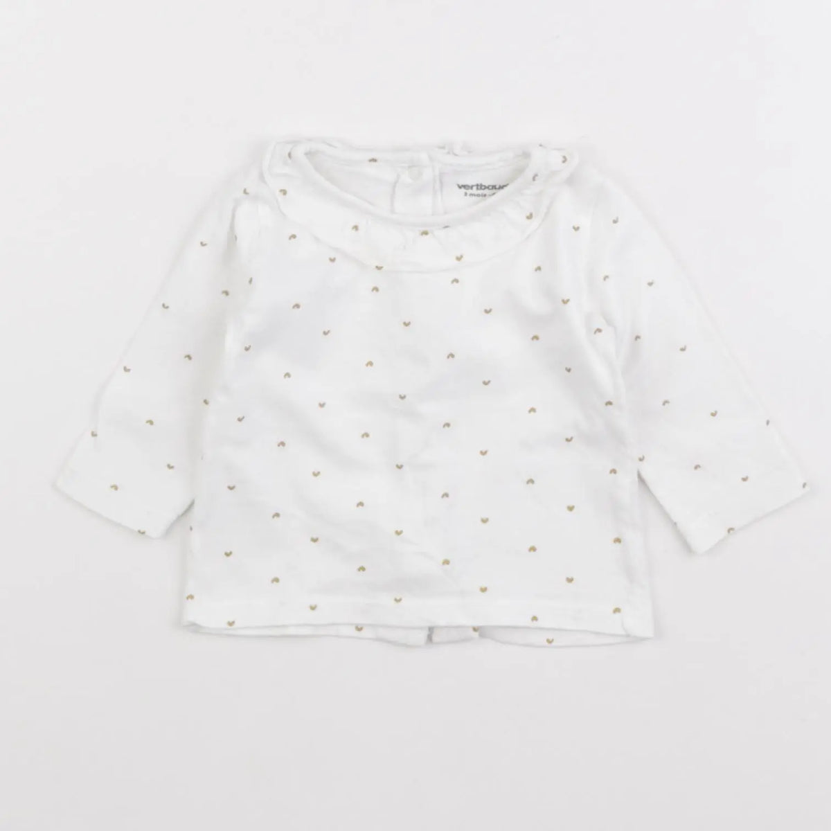 Vertbaudet - tee-shirt blanc - 3 mois