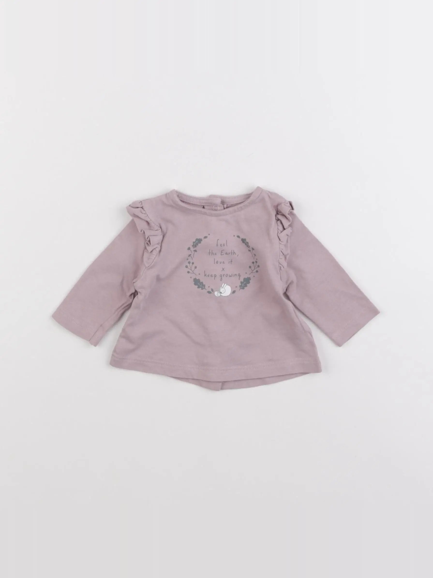 Vertbaudet - tee-shirt violet - 1 mois