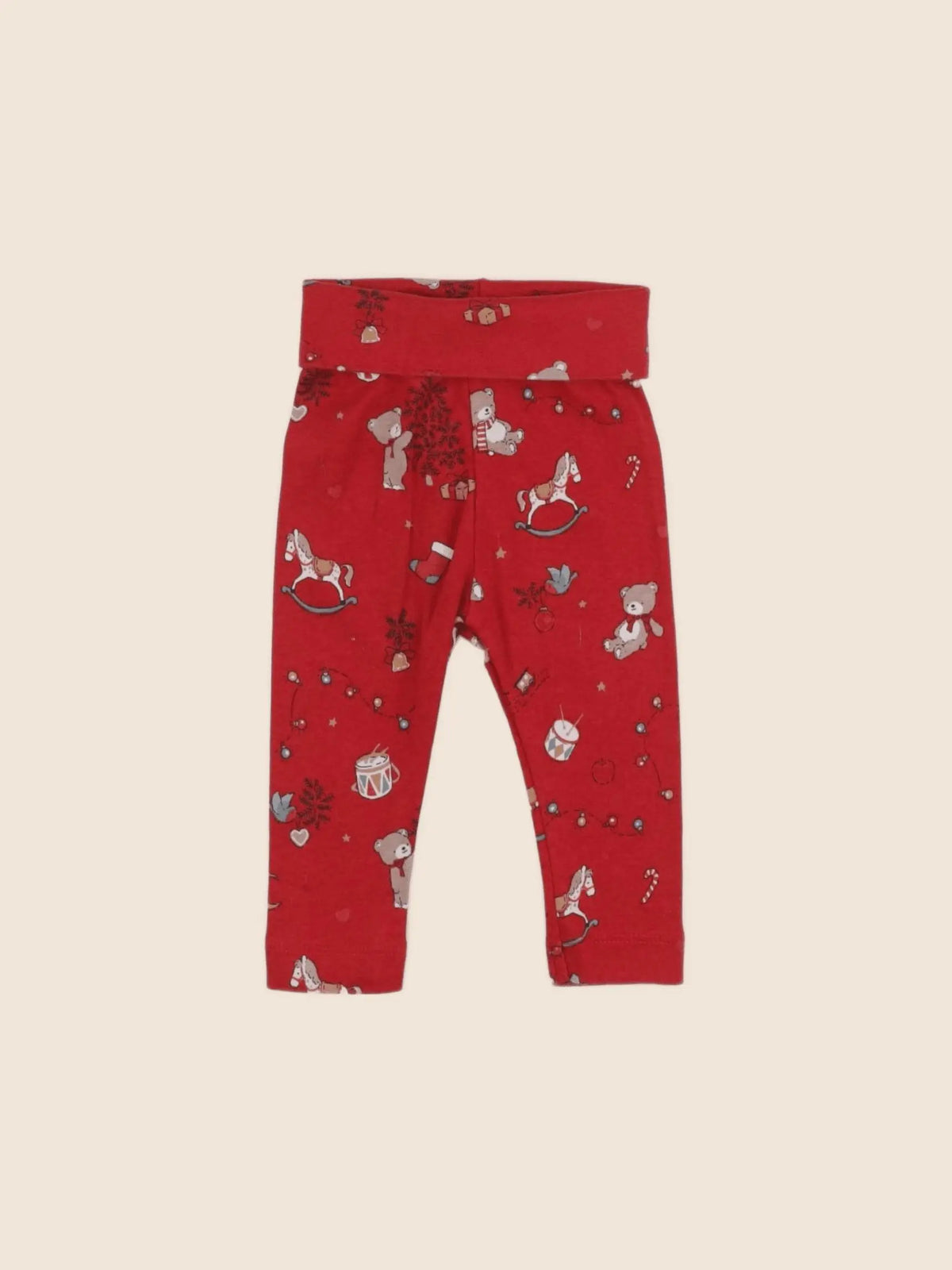 H&M - legging rouge - 4/6 mois