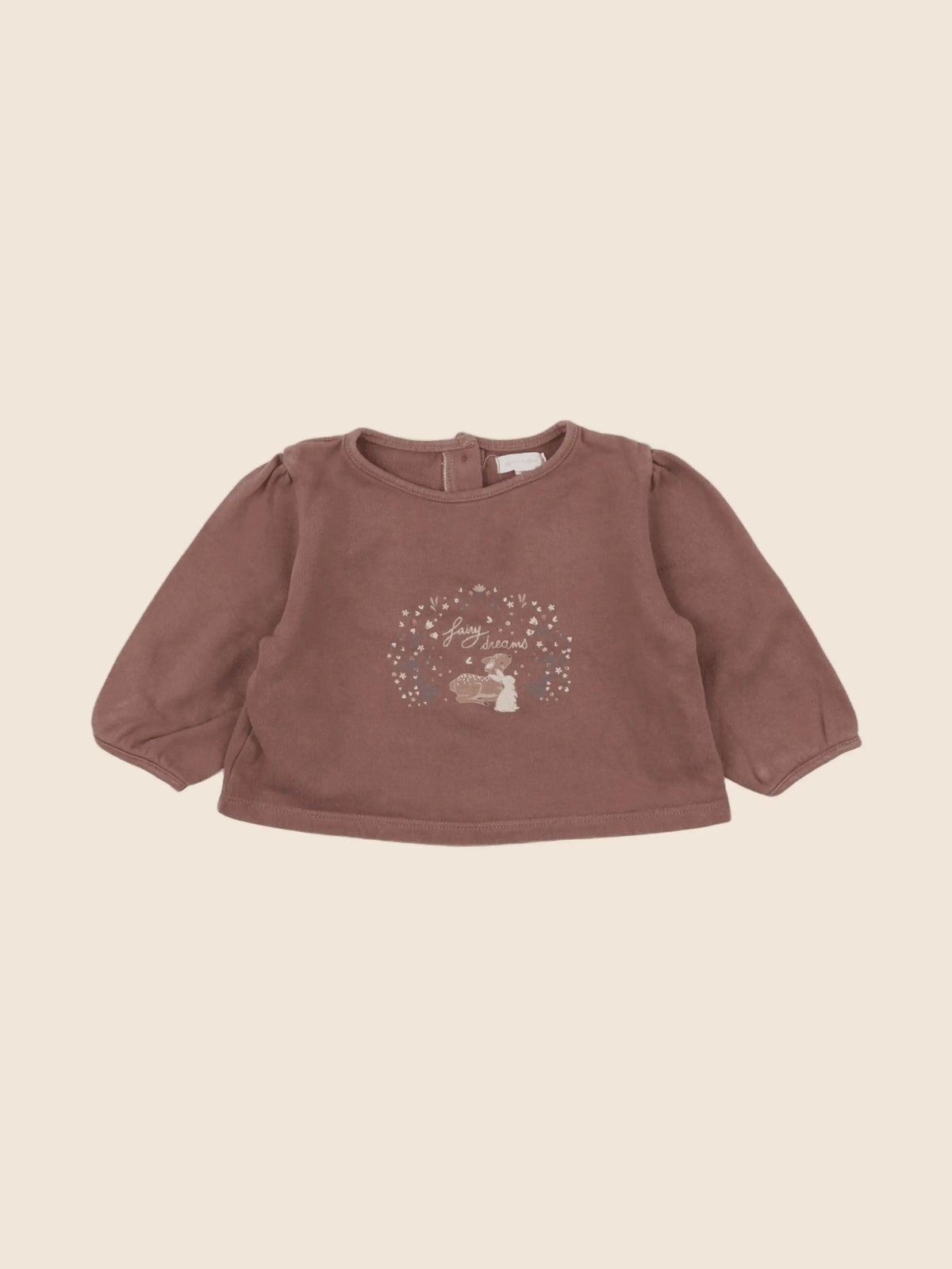 Vertbaudet - sweat marron - 6 mois