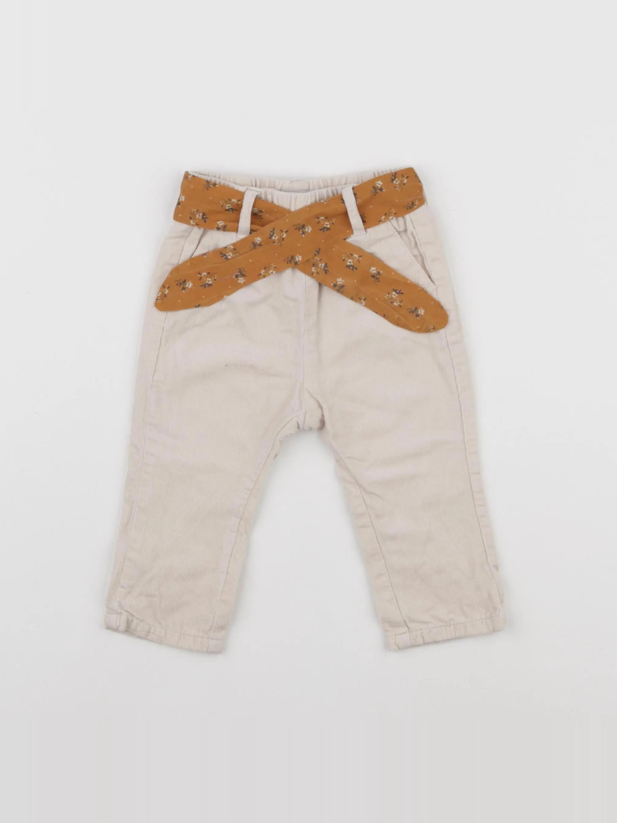 Vertbaudet - pantalon blanc - 6 mois
