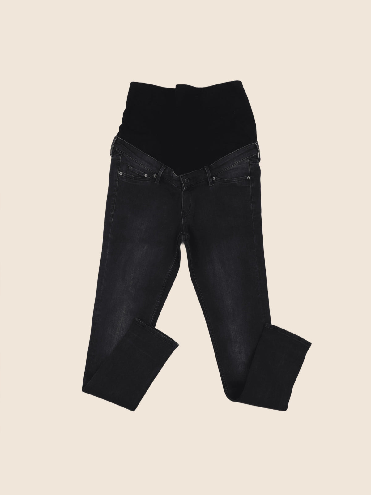 H&M - jean grossesse noir - 42